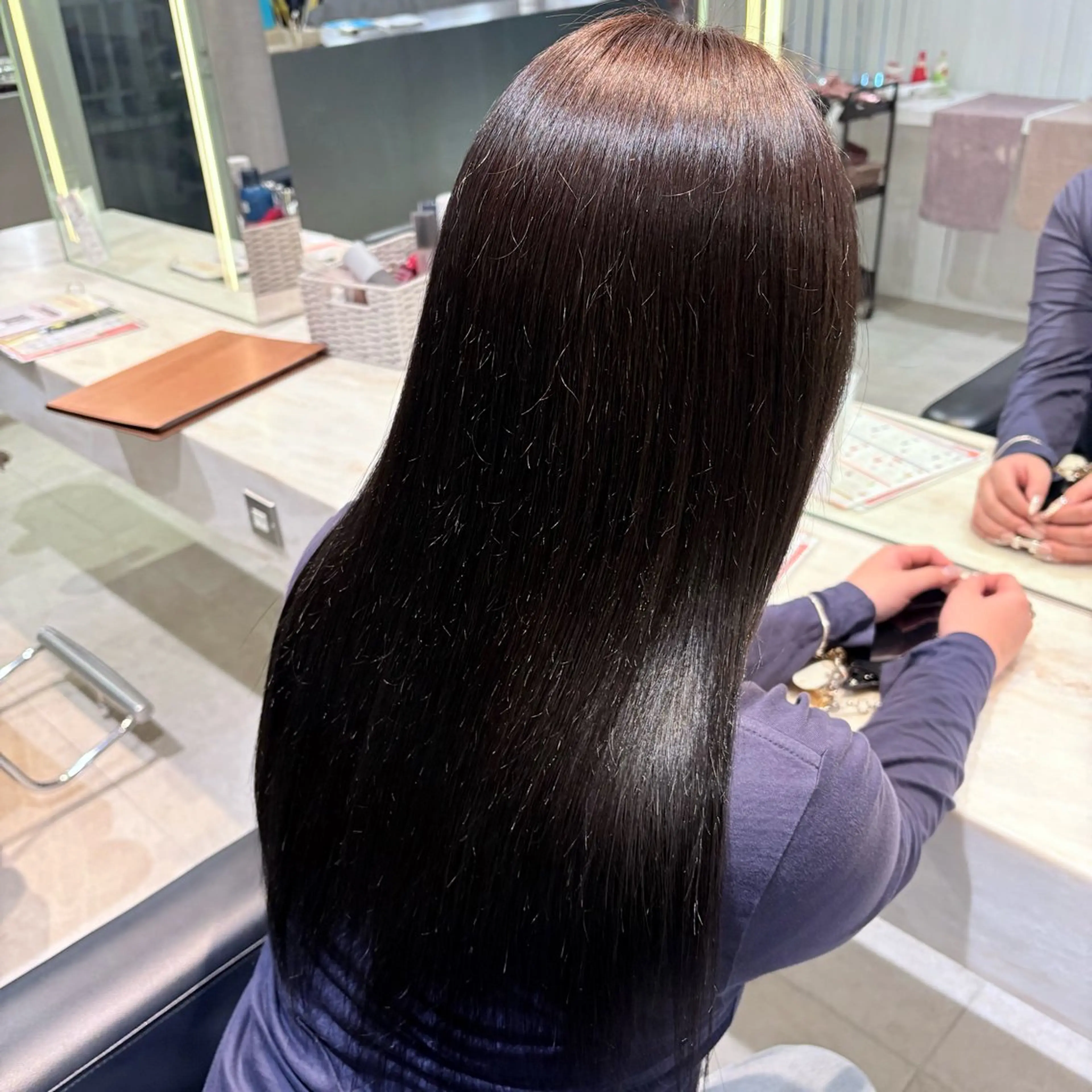 ロング カラー ヘアカラー トリートメント 髪質改善/縮毛矯正 /アレンジ🌙あまにのヘアスタイル