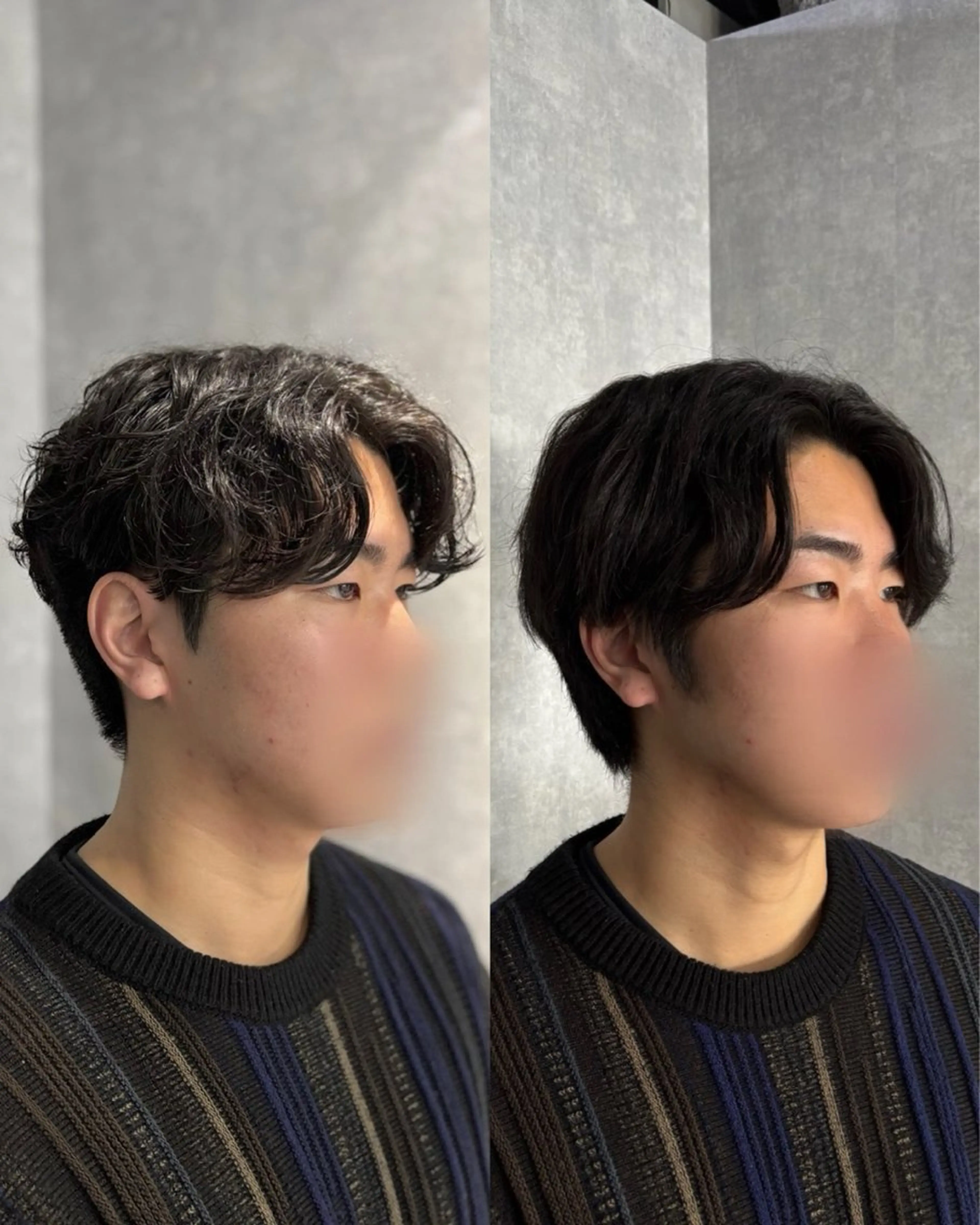 ショート パーマ メンズ メンズパーマ カット パーマ 韓国メンズヘア/ ダウンパーマ/歩夢のヘアスタイル