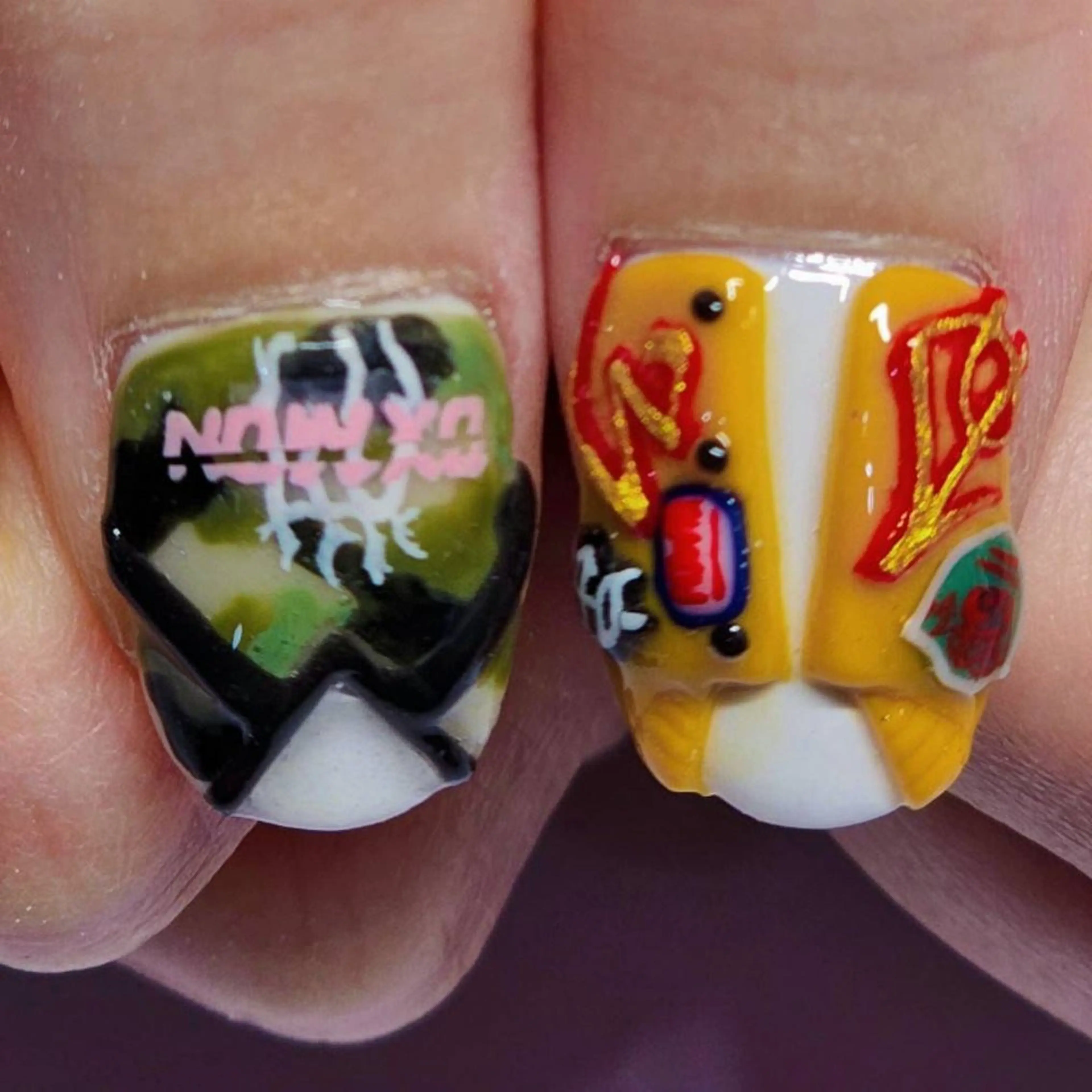 ネイル アートネイル ラメ(グリッター) ワンカラーネイル オレンジ ハンドネイル よしだ ひろきのネイルデザイン