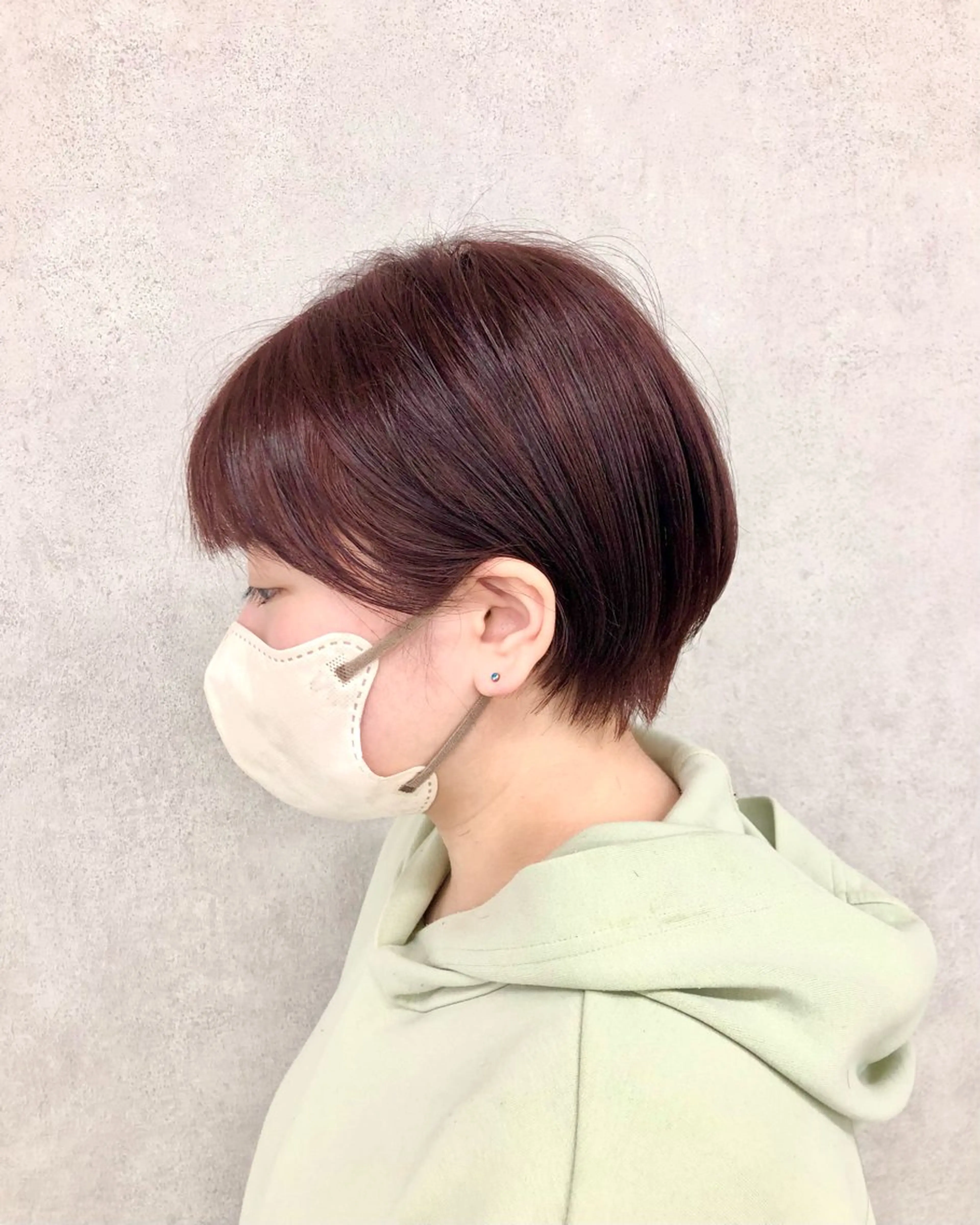 ショート カラー ブラウンカラー レッドカラー レッドブラウン ショートヘア カット ヘアカラー ショート、韓国メンズ ヘアのかつらぎのヘアスタイル