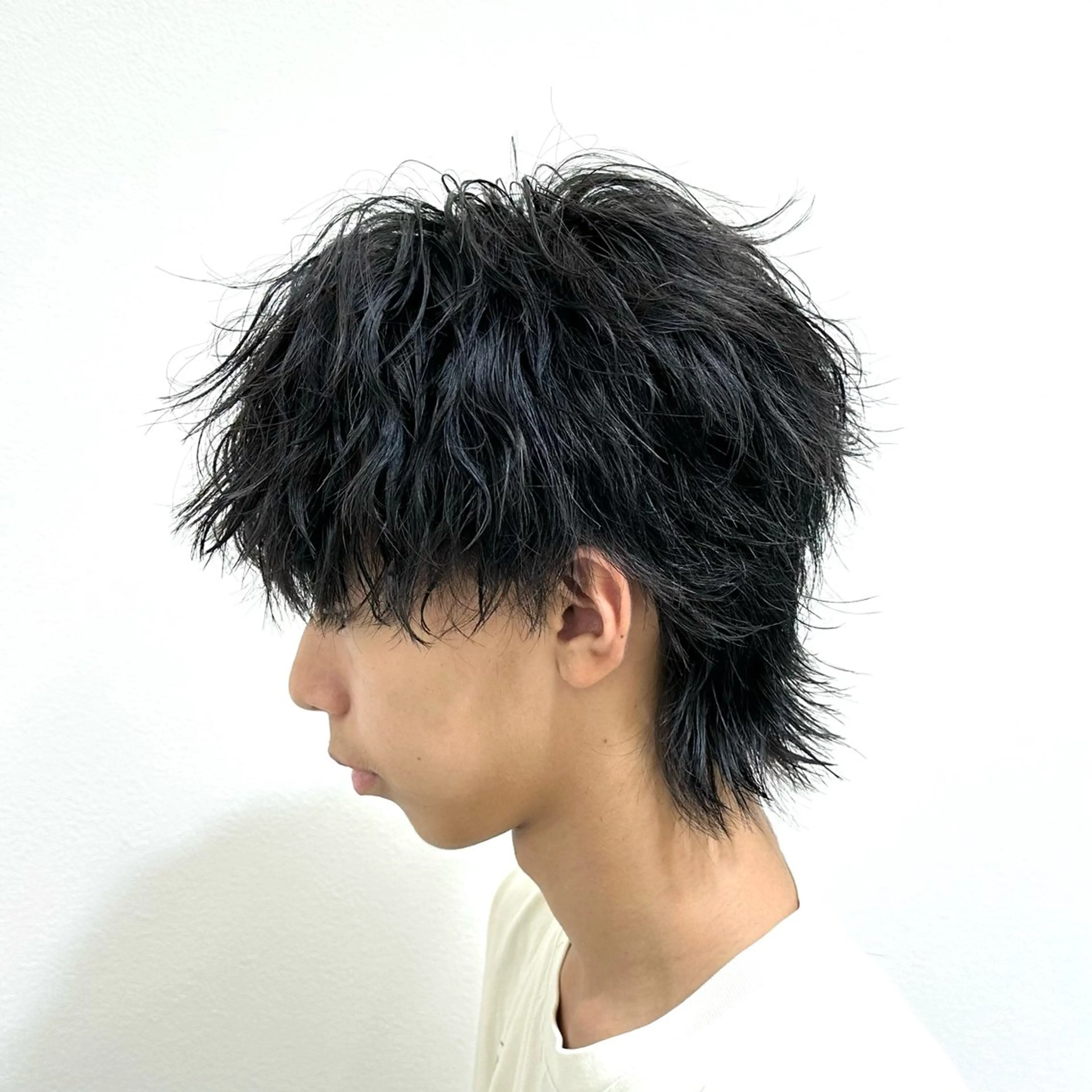 ミディアム パーマ メンズ カット パーマ メンズ/心斎橋 /韓流/藤本理希のヘアスタイル