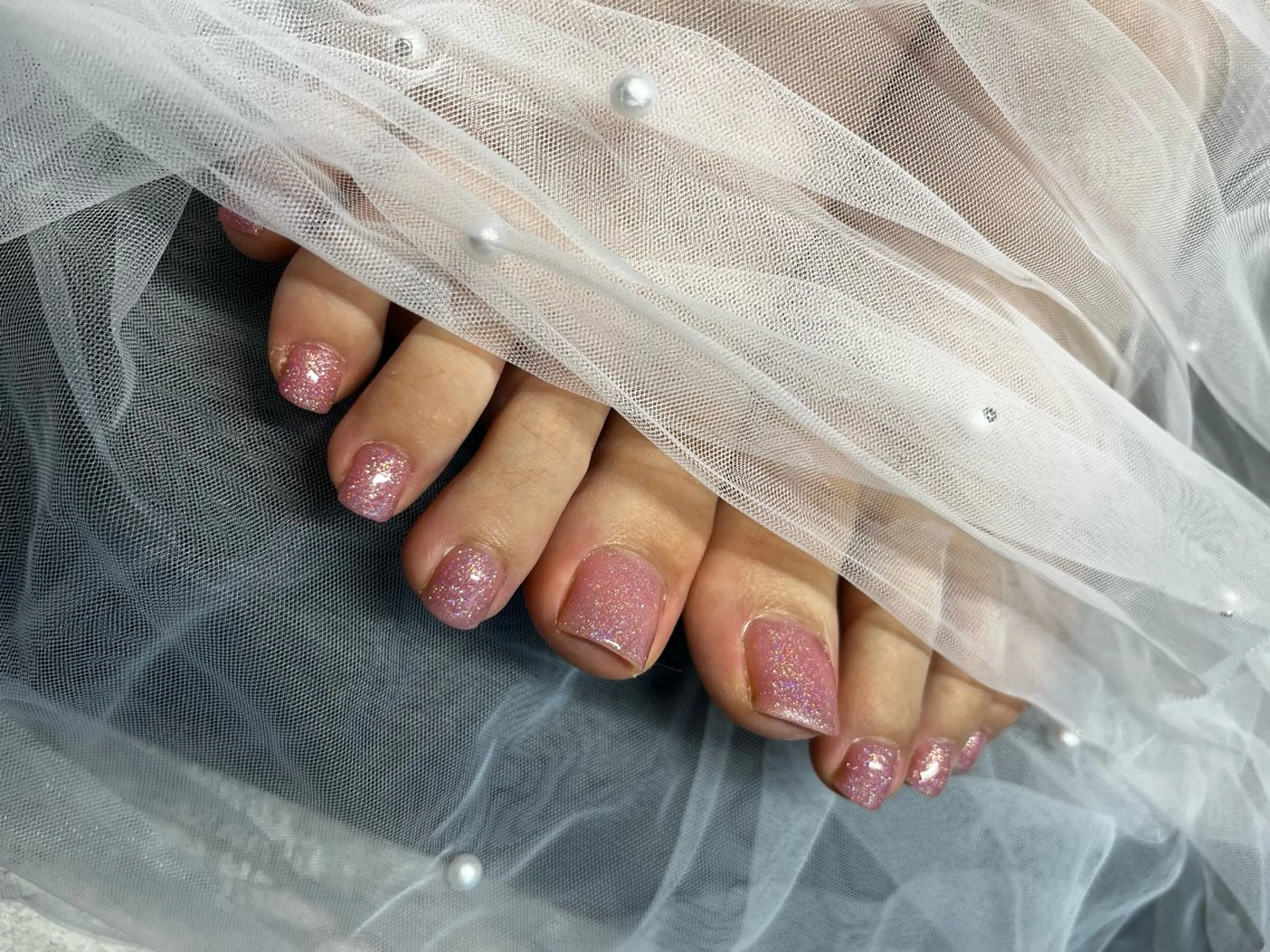 【Foot】ワンカラー・ラメグラの写真