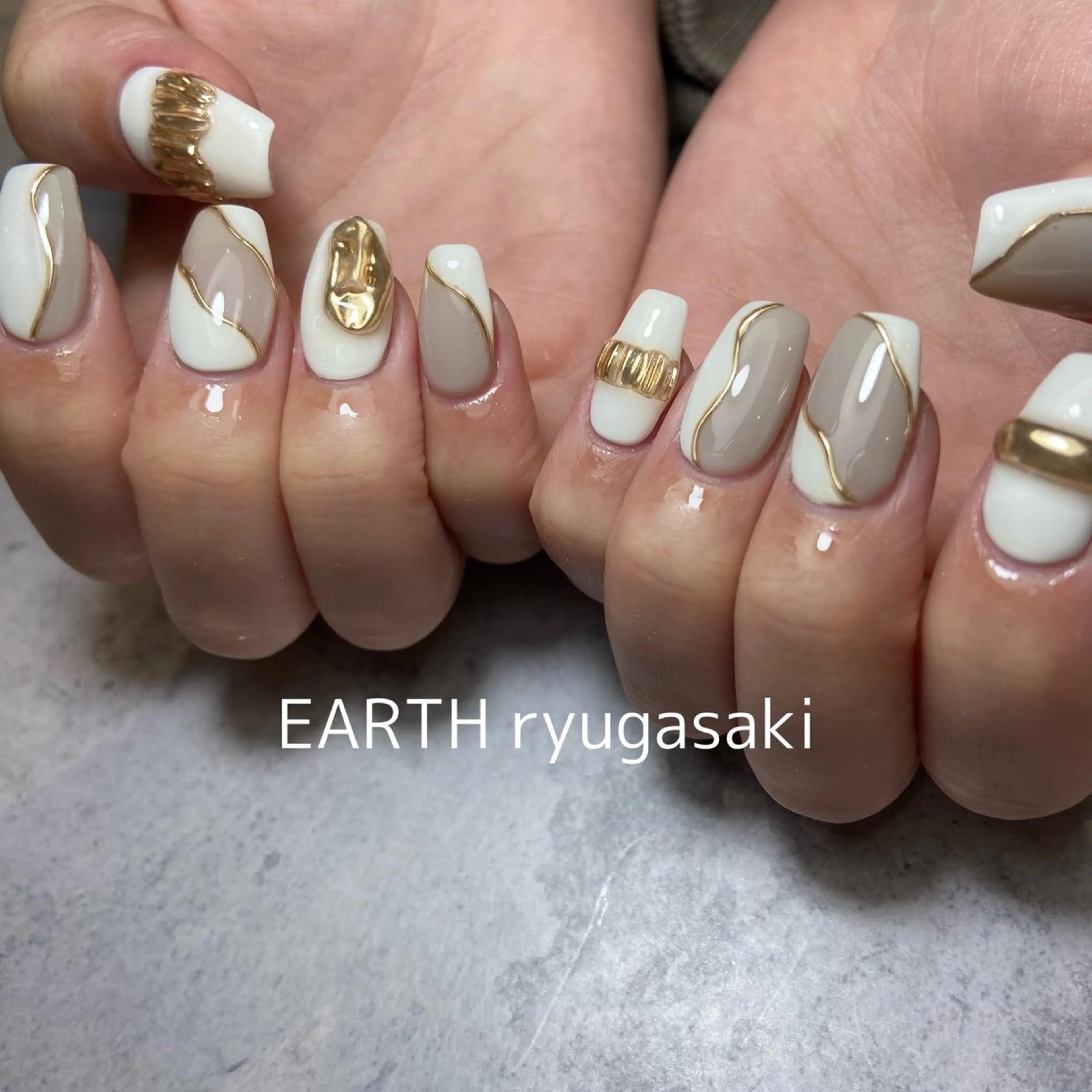 ネイル hair&make EARTH coiffure beaute 龍ケ崎店所属・tomita ayakaのネイルデザイン