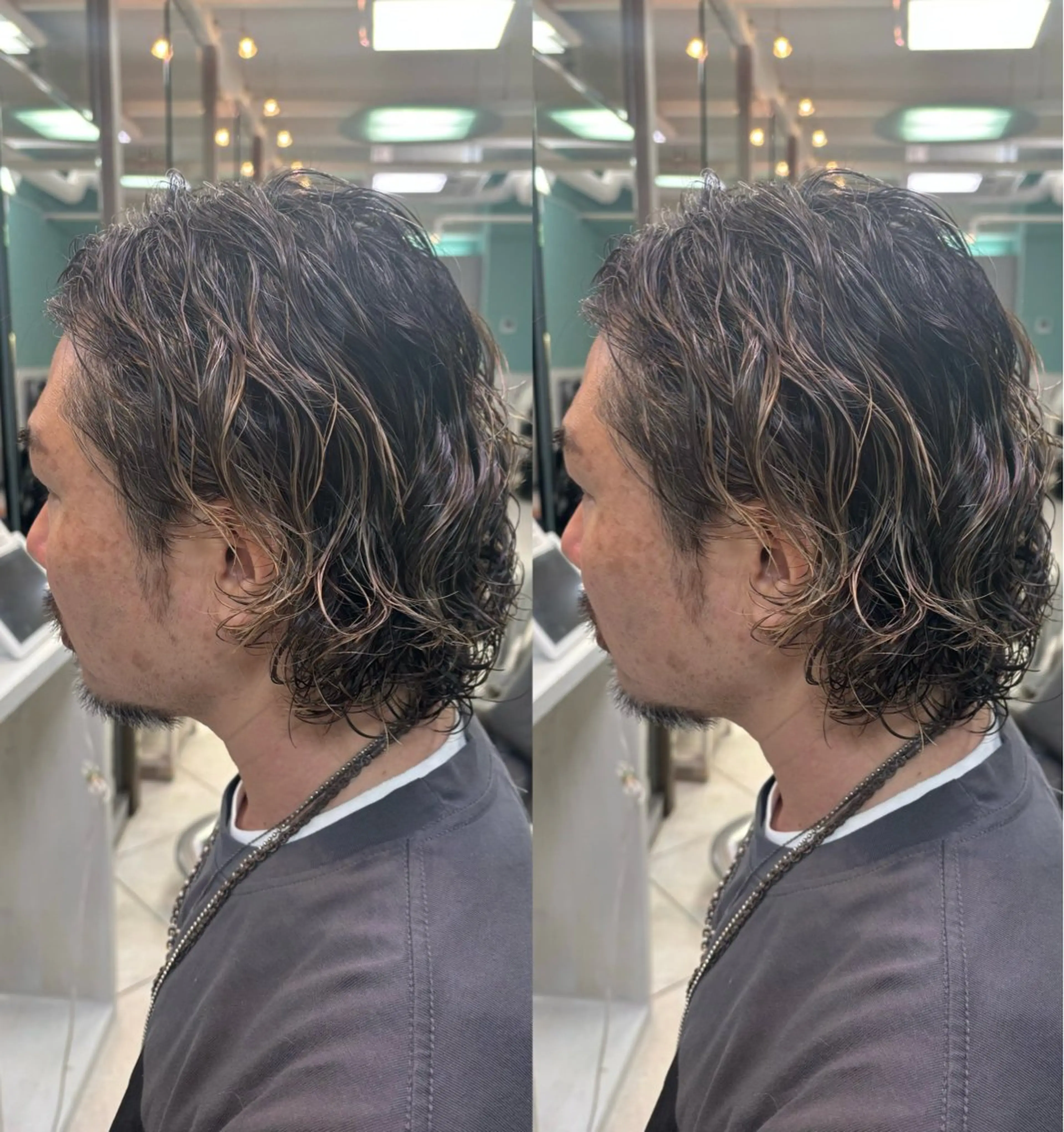 【men's】デザインカット＋ハイライト＋2Stepトリートメントの写真