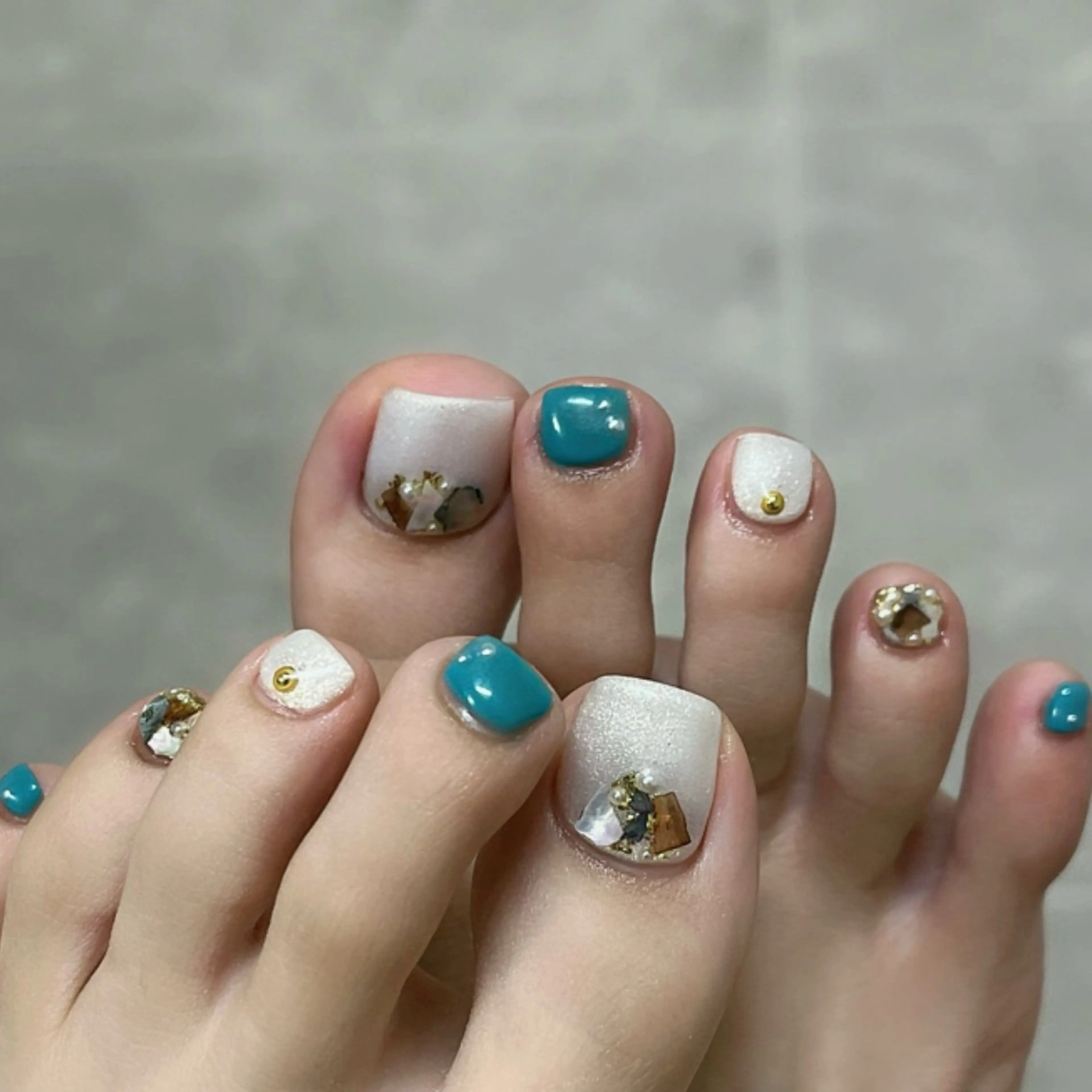 ネイル フットネイル Protea きぬがわ らむのネイルデザイン