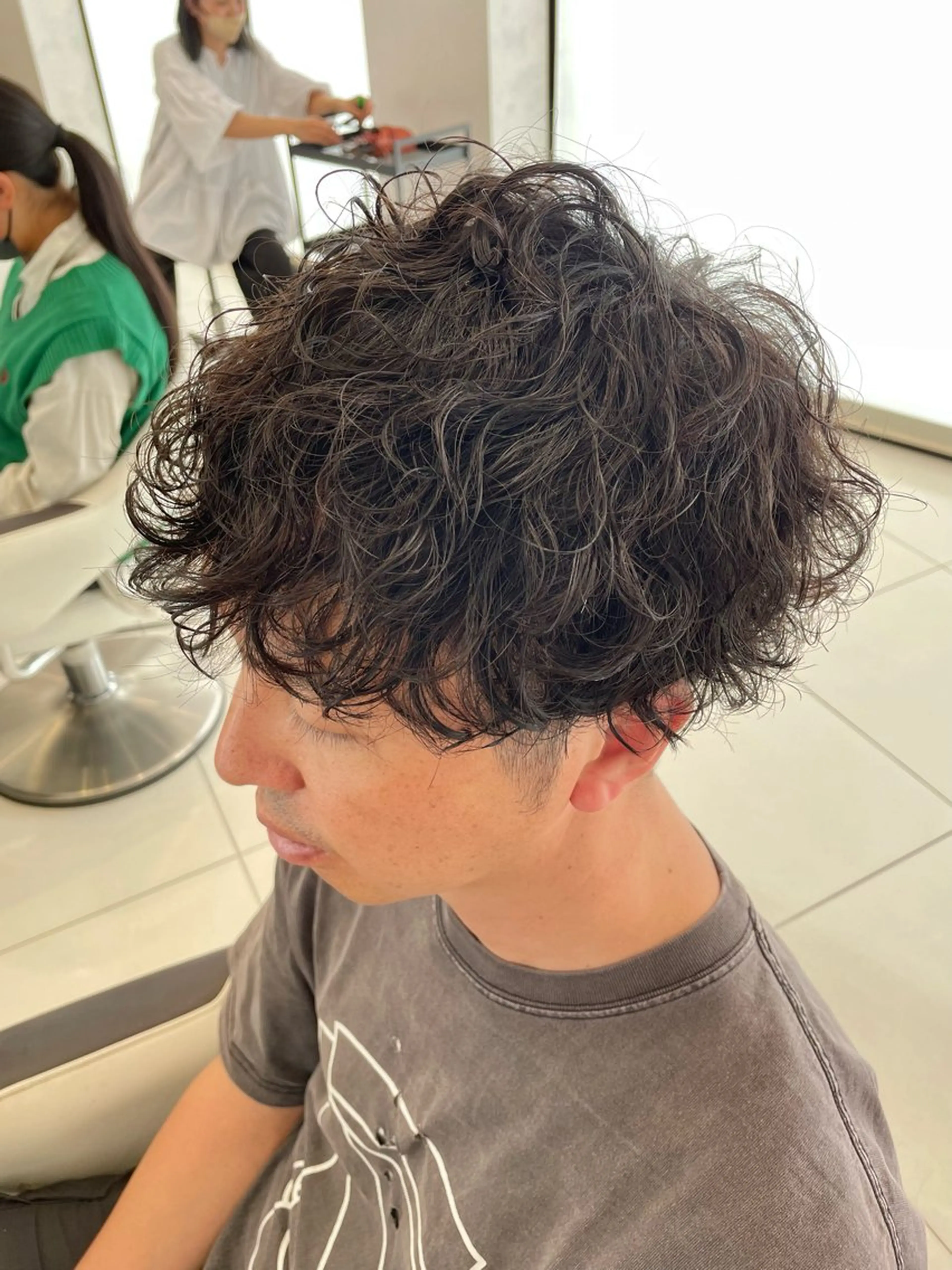 パーマ メンズ 竹田 京人のヘアスタイル