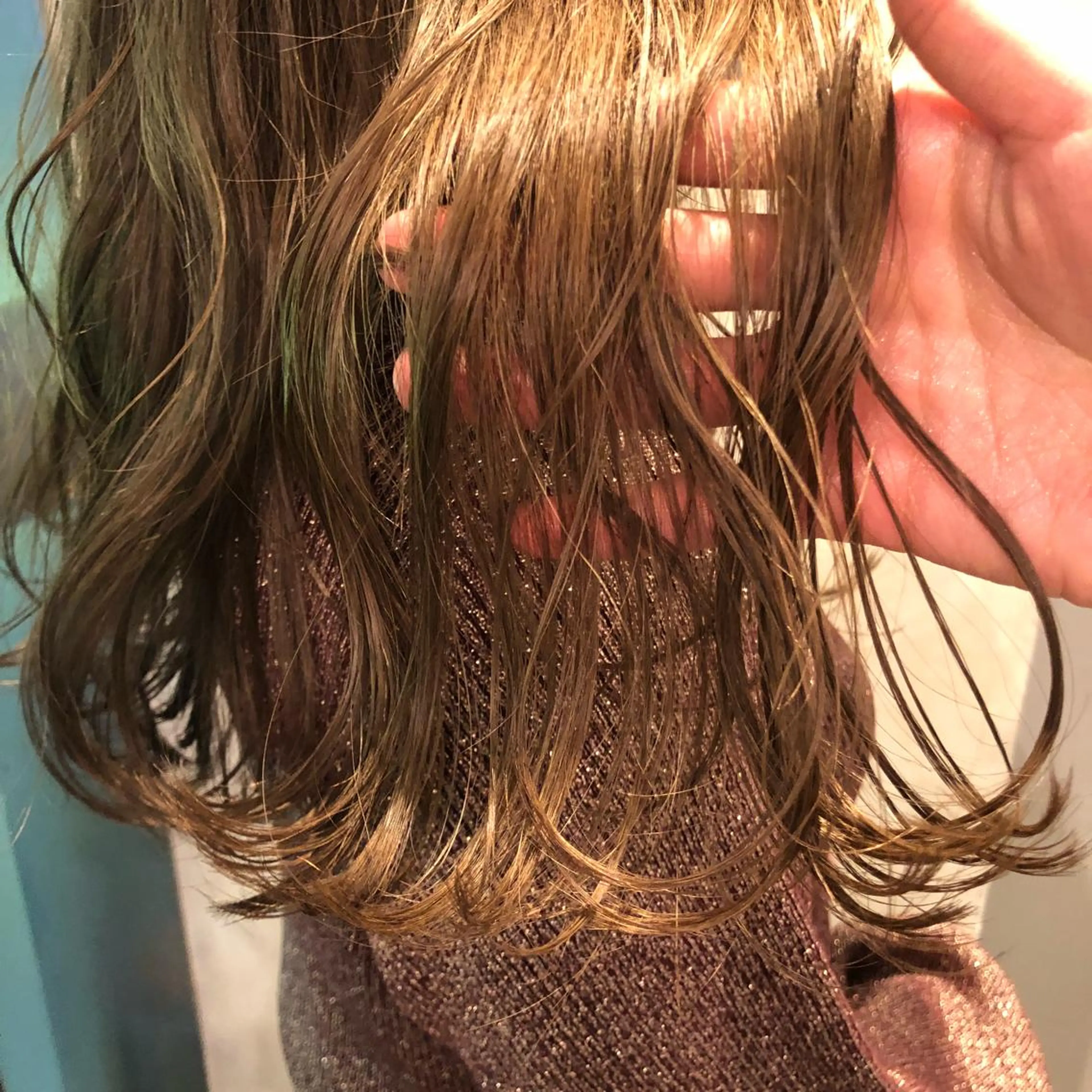 セミロング カラー 圧倒的透明感カラー nana🦕のヘアスタイル