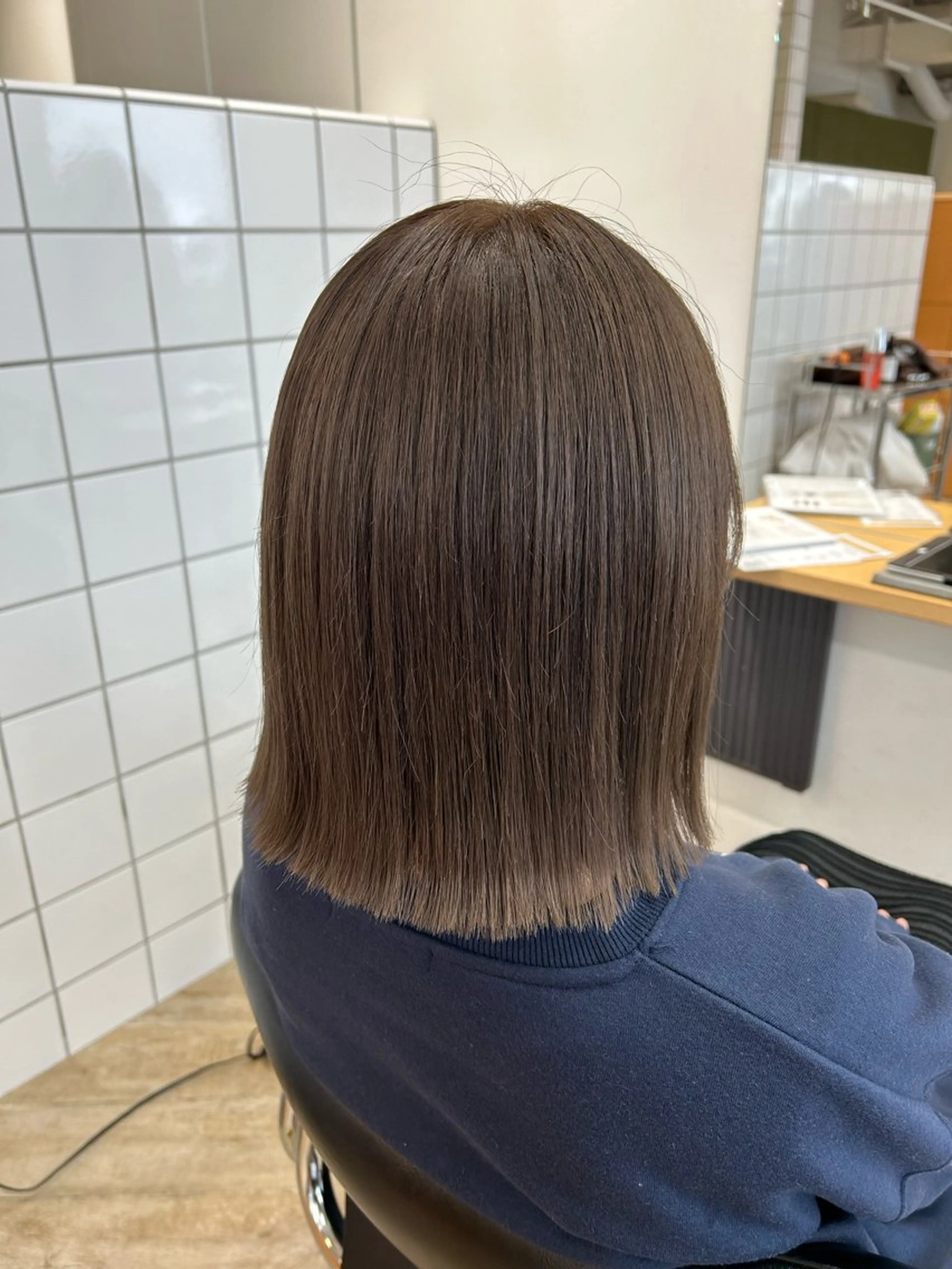 ミディアム ヘアカラー トリートメント 新潟/万代/レイヤー 韓国風/明間未来のヘアスタイル