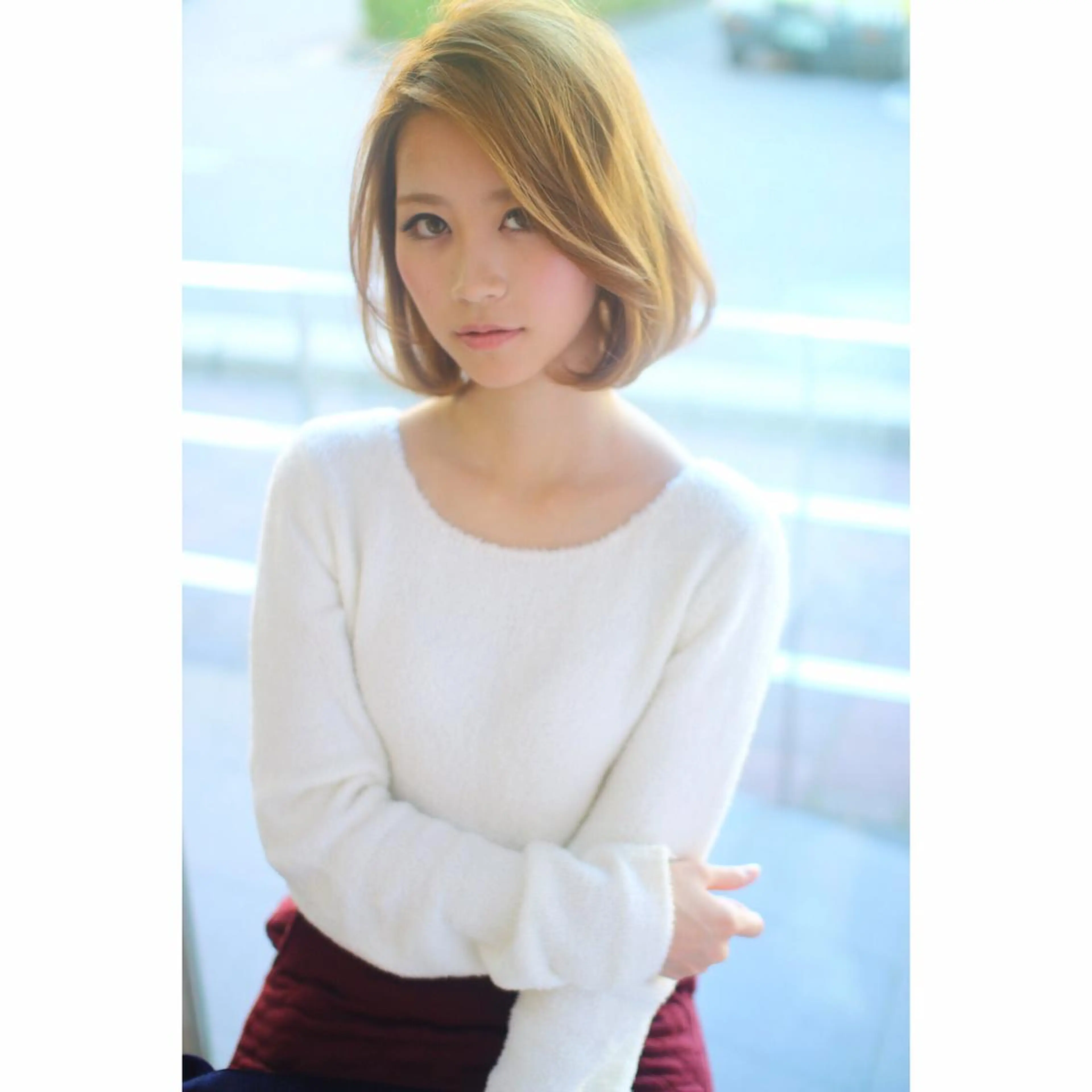 ミディアム 縮毛矯正/ 髪質改善 /ショート　圍　崇行のヘアスタイル