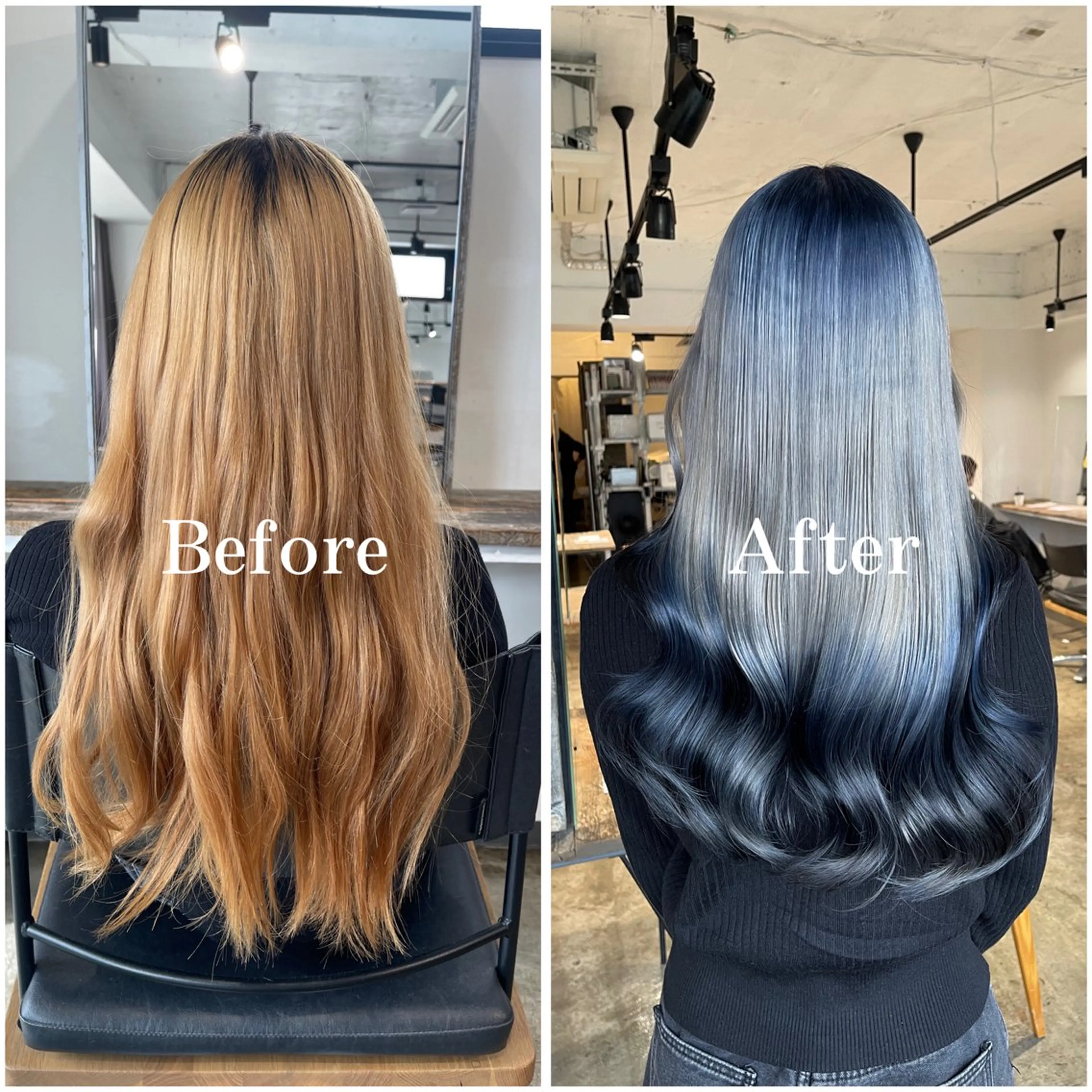 ロング カラー ブリーチ デザインカラー ハイトーンカラー ヘアカラー ムラ修正/ ハイトーン💖Riaのヘアスタイル