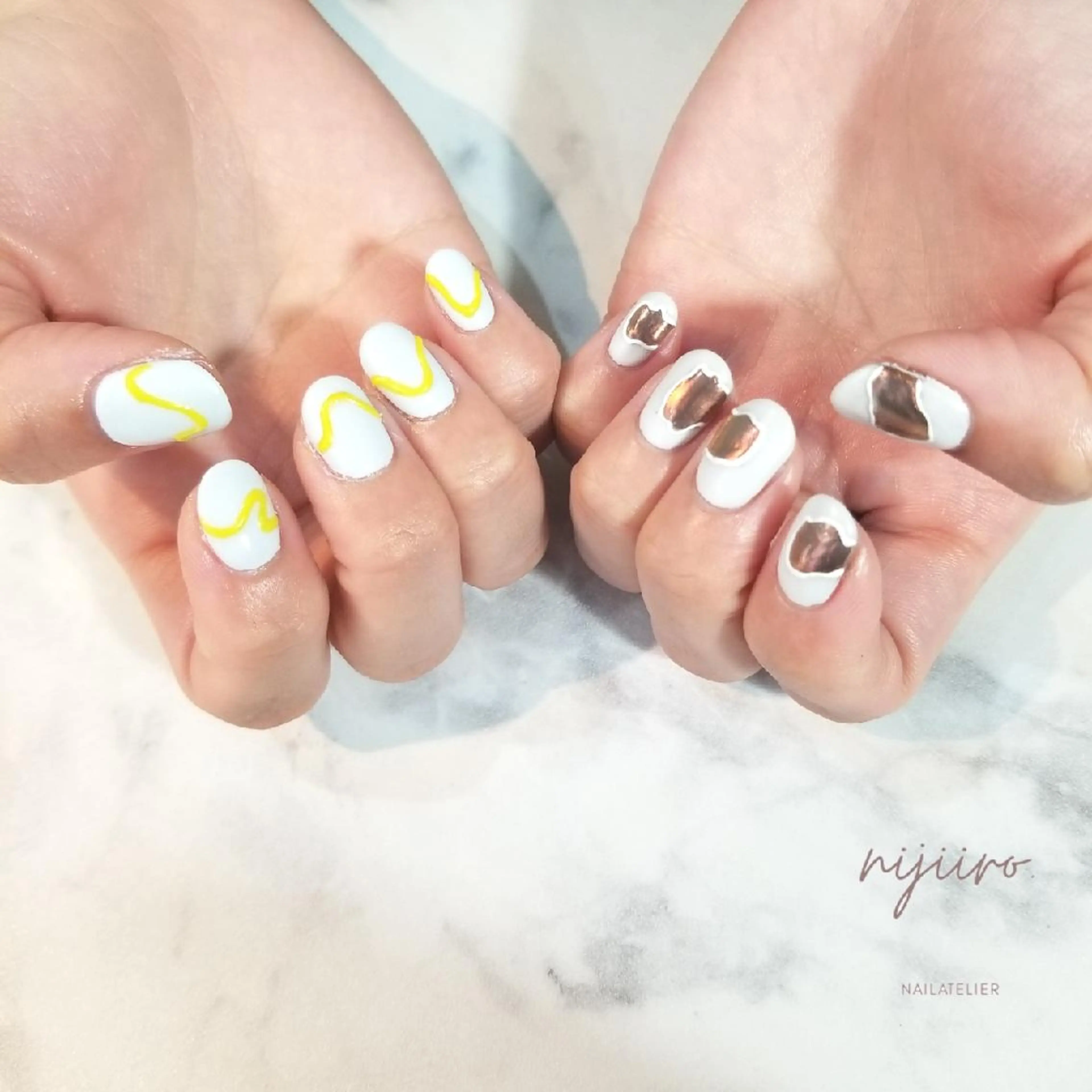 ネイル ハンドネイル nailatelier nijiiro.所属・nijiiro🌈 サトウのネイルデザイン