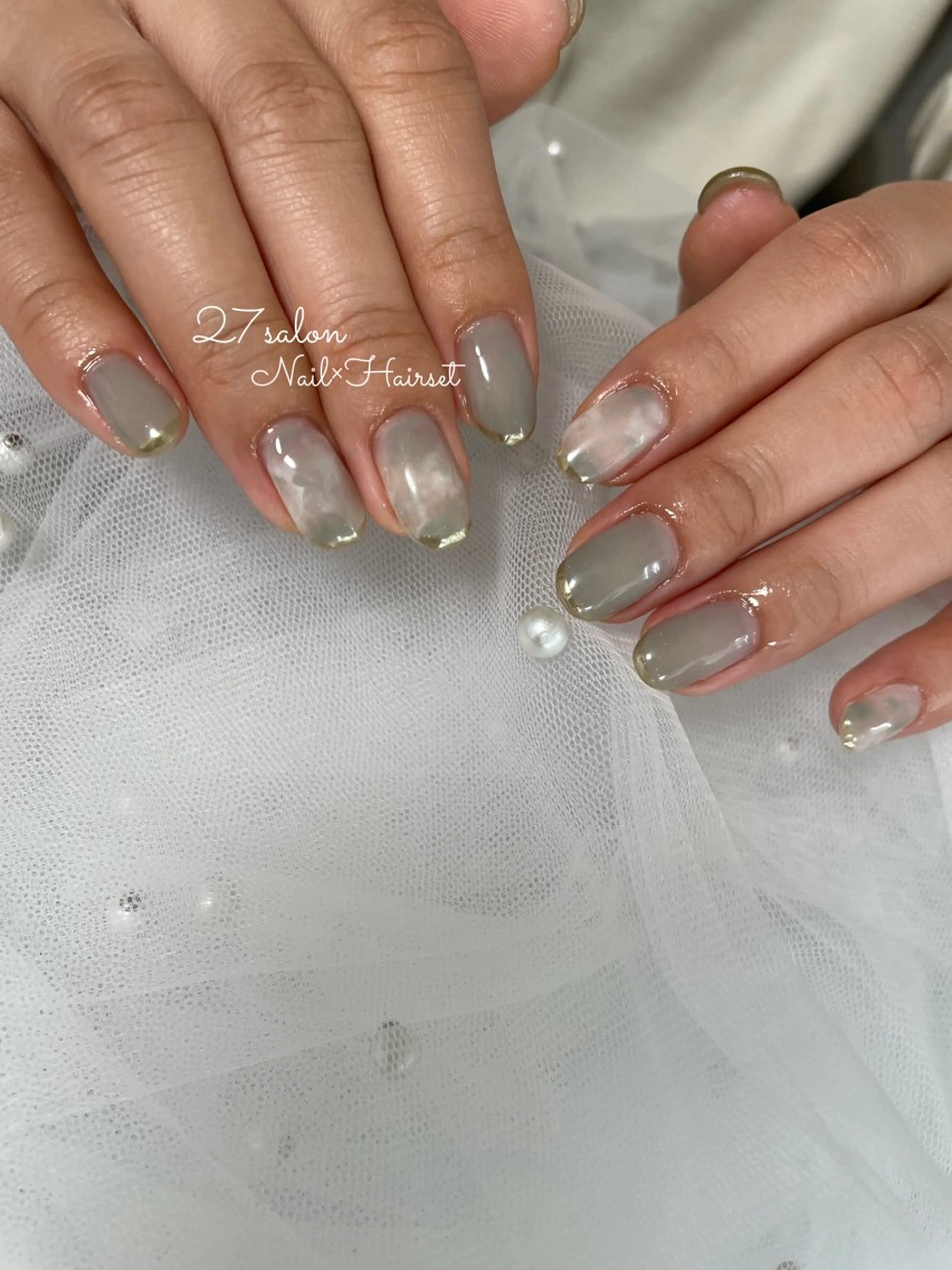 ネイル ブルー 27salon yuinaのネイルデザイン