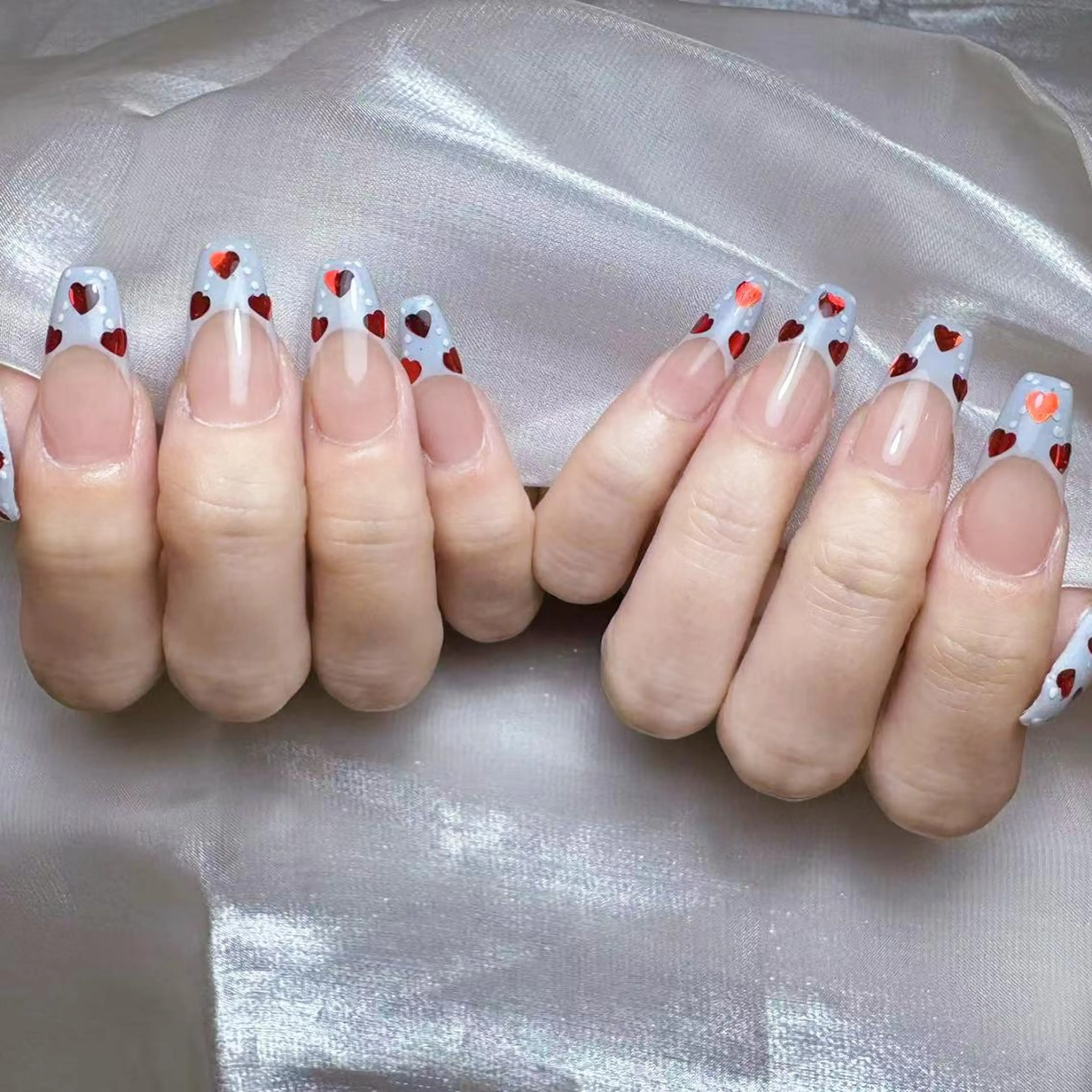 ネイル アートネイル オーロラネイル ガーリー キラキラネイル 韓国ネイル ハンドネイル DIANMOND NAIL🌸のネイルデザイン