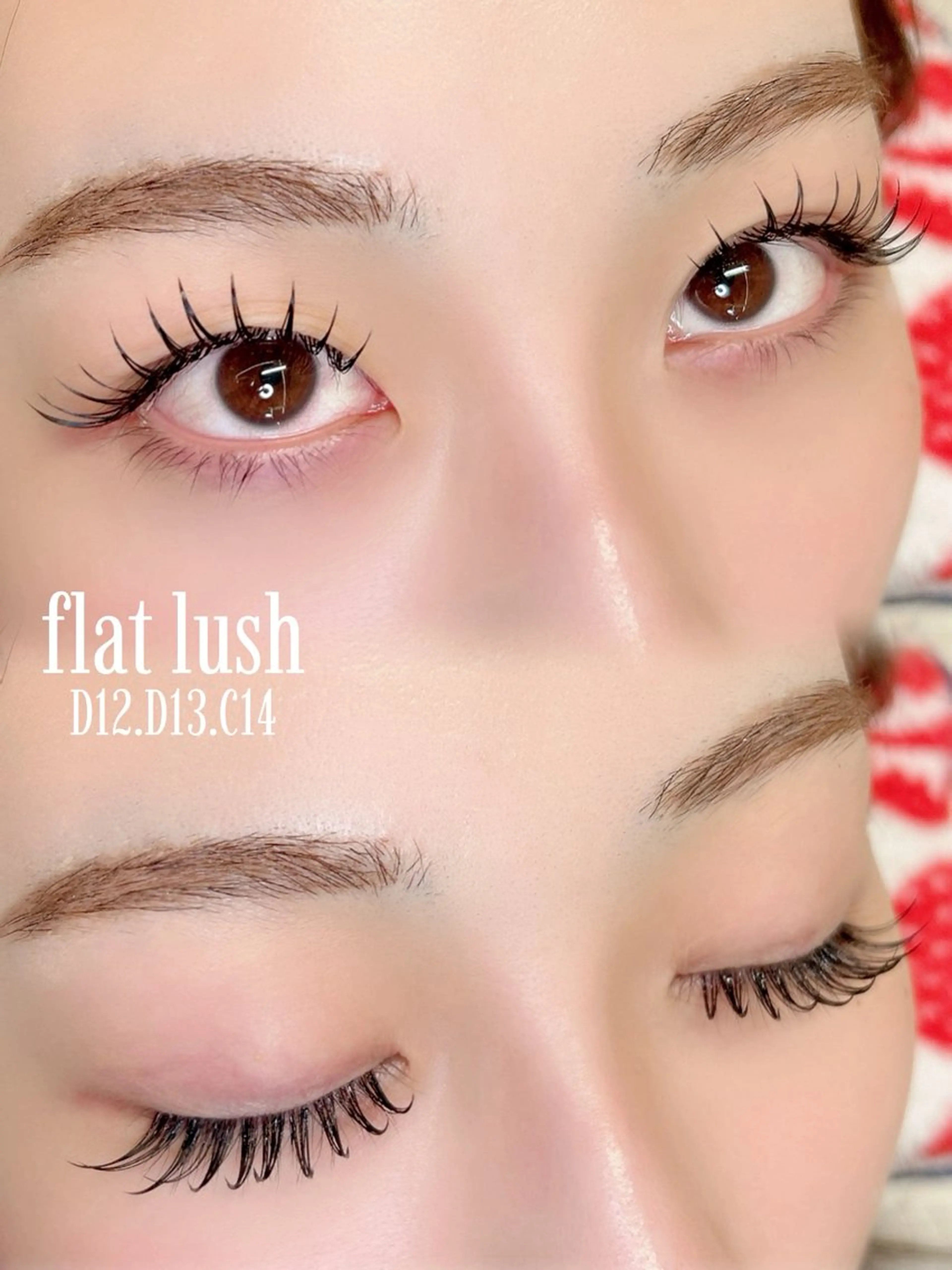 マツエク・マツパ フラットラッシュ total beauty salon felic'ita所属・LED/パリエク/ 上下/束感まつげのマツエク・マツパデザイン