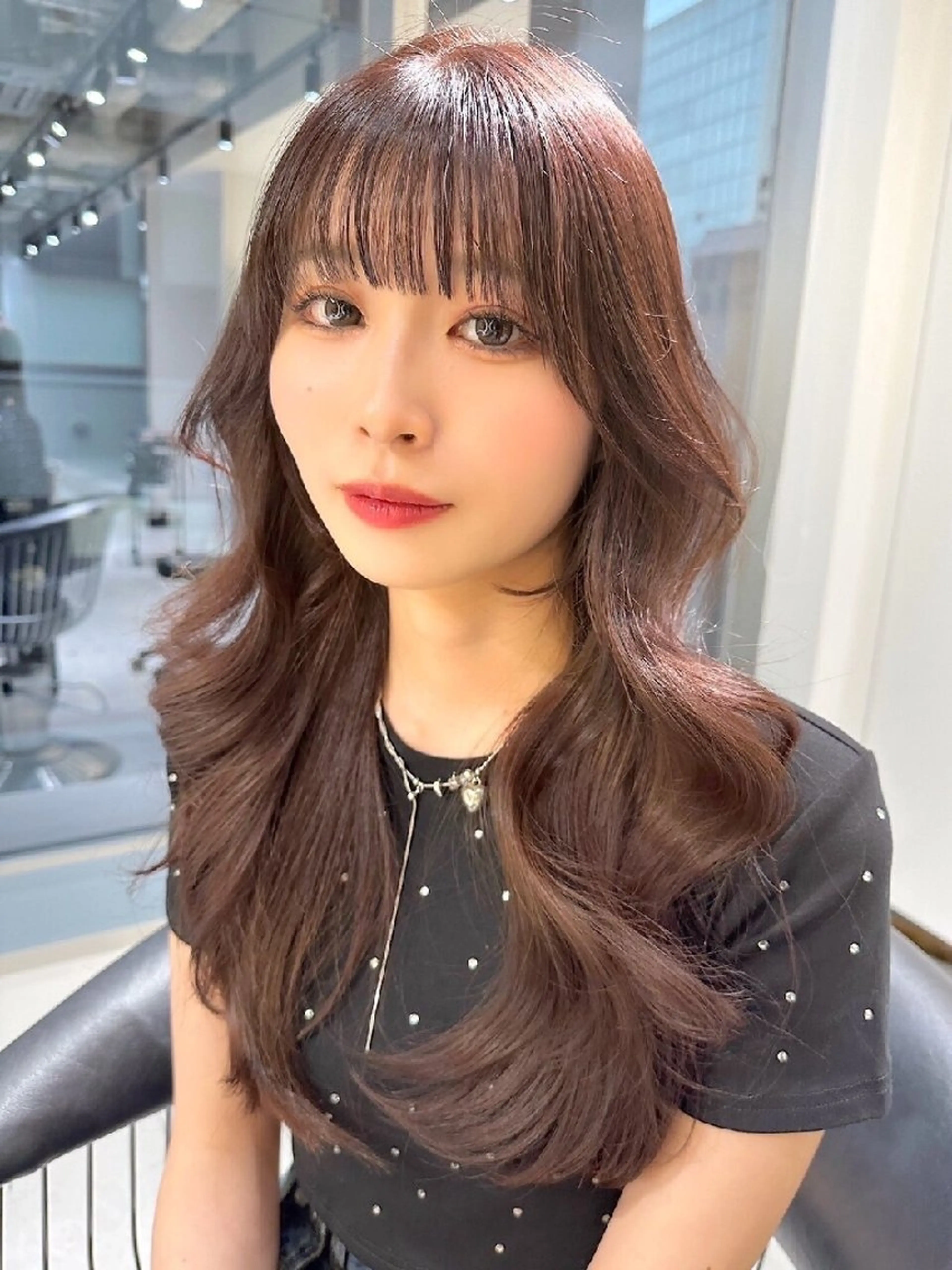 カラー ロング カット ヘアカラー トリートメント Lond Mirrorのヘアスタイル