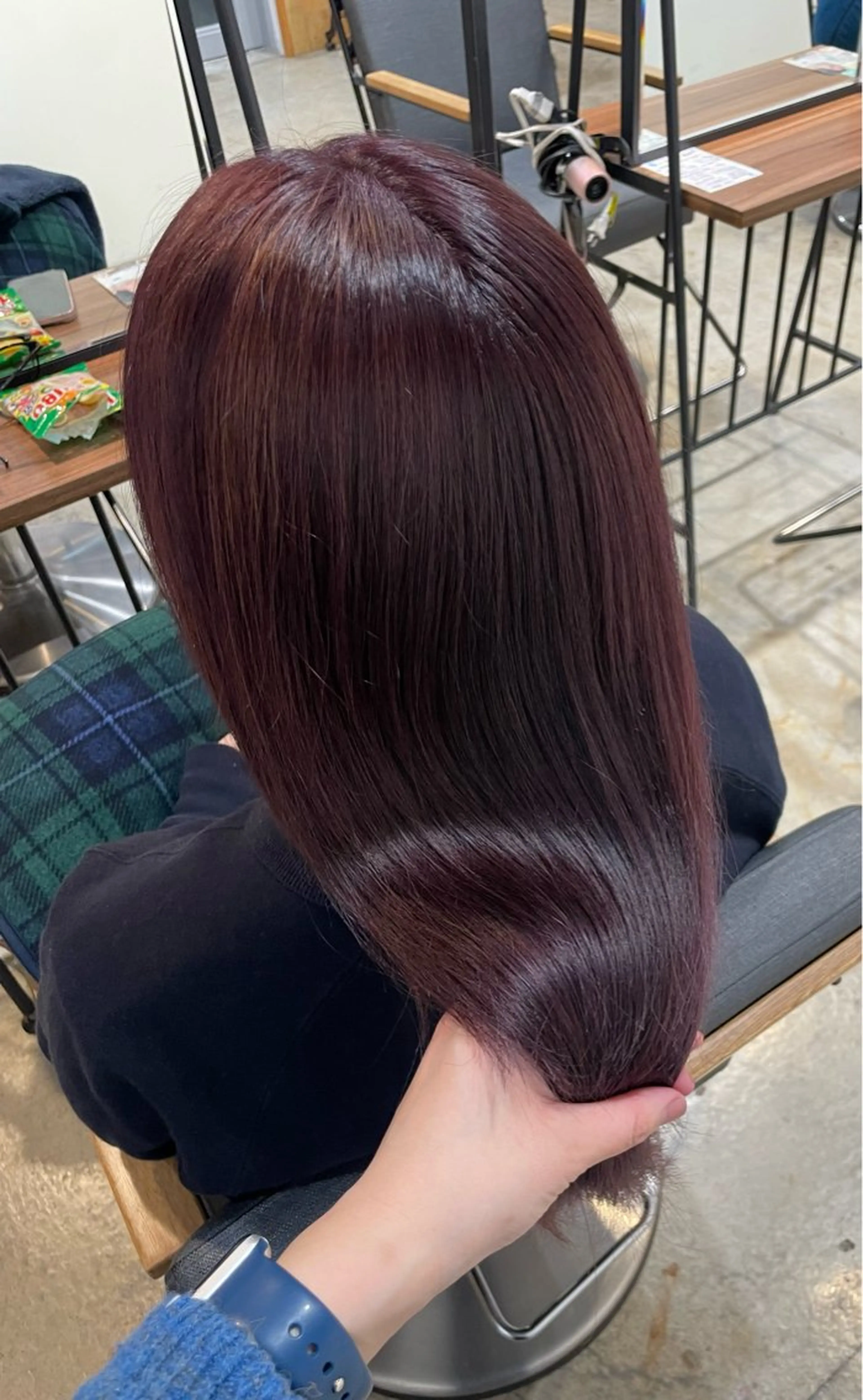 ロング カラー ブリーチ カシス ダブルカラー ブリーチなしカラー ピンクカラー カット ヘアカラー トリートメント 髪質改善カラー🪡✨ レイヤー/ rinaのヘアスタイル