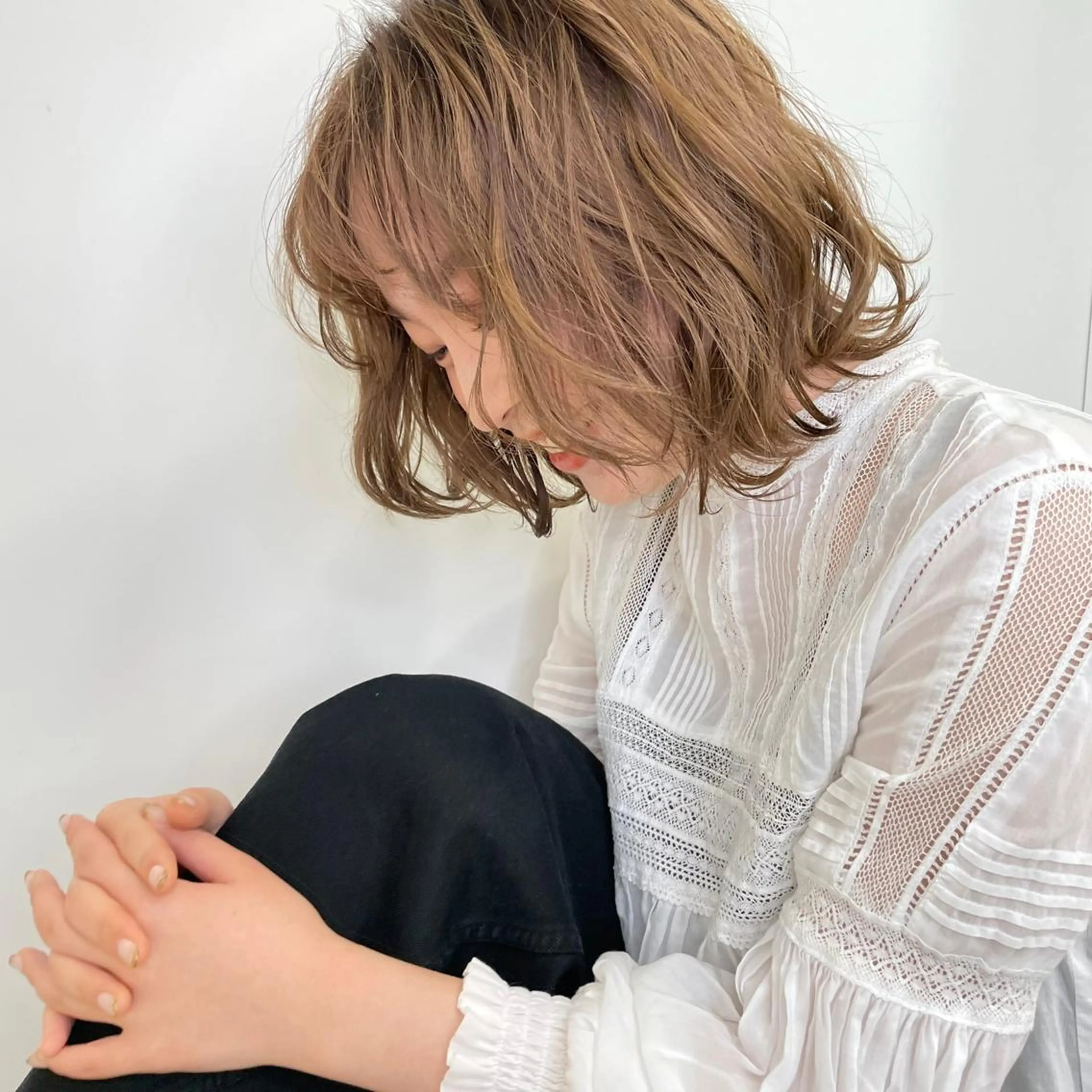 ミディアム 透明感カラー✨ よしの じろうのヘアスタイル