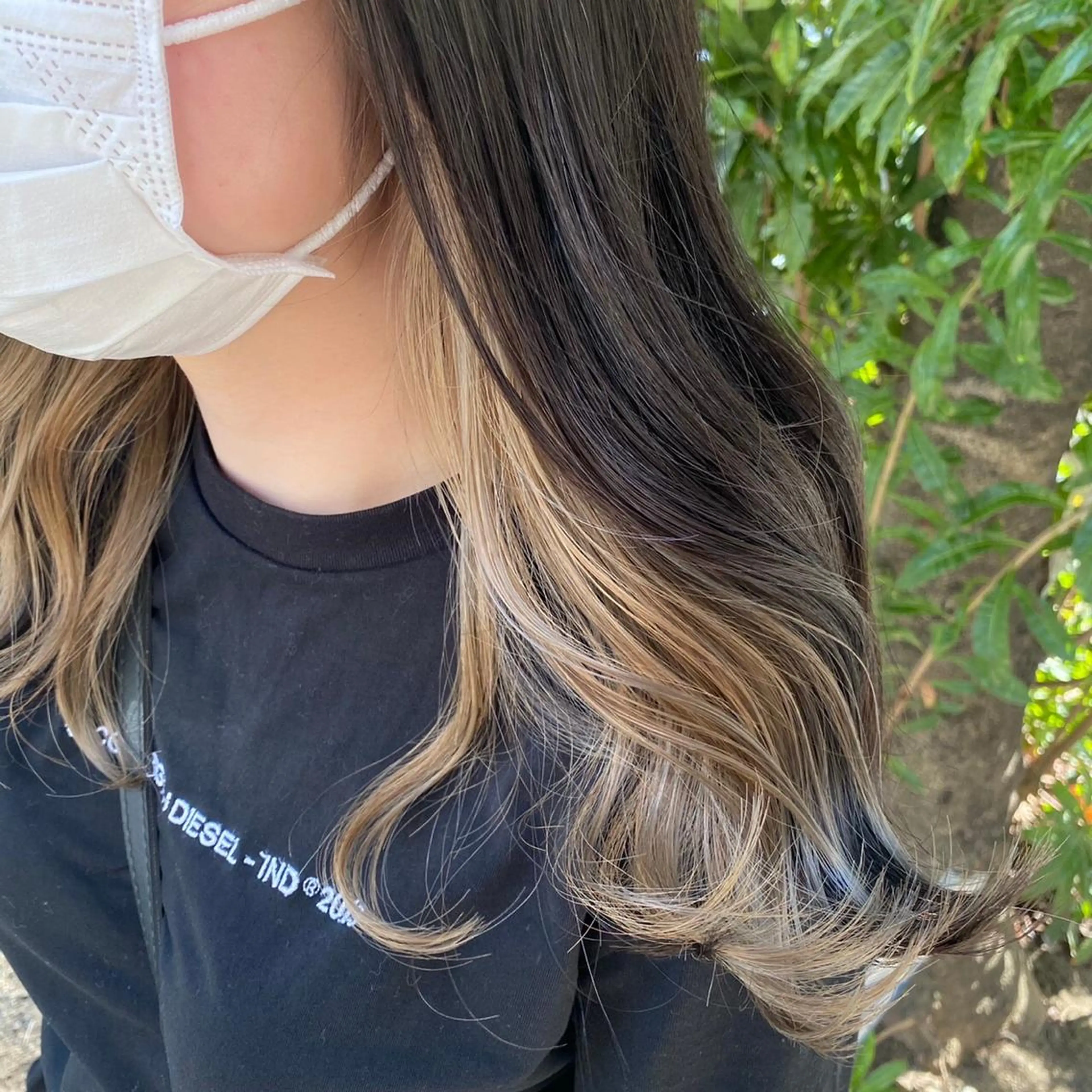 セミロング カラー ヘアアレンジ インナーカラー 髪質改善/ ツヤ髪カラー/高井のヘアスタイル