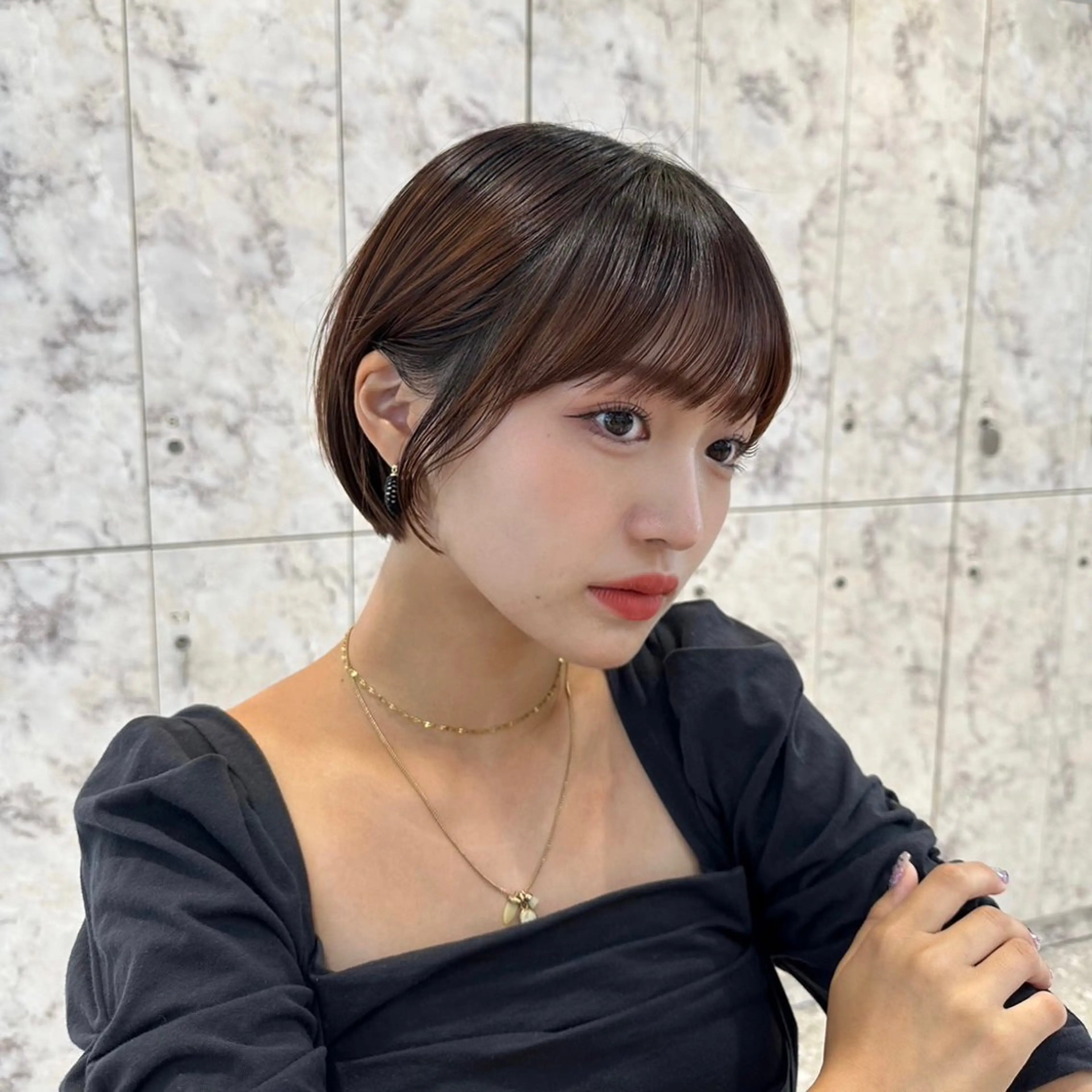 ショート 丸みショート ショートヘア RIN🩶レイヤー /ハッシュカットのヘアスタイル