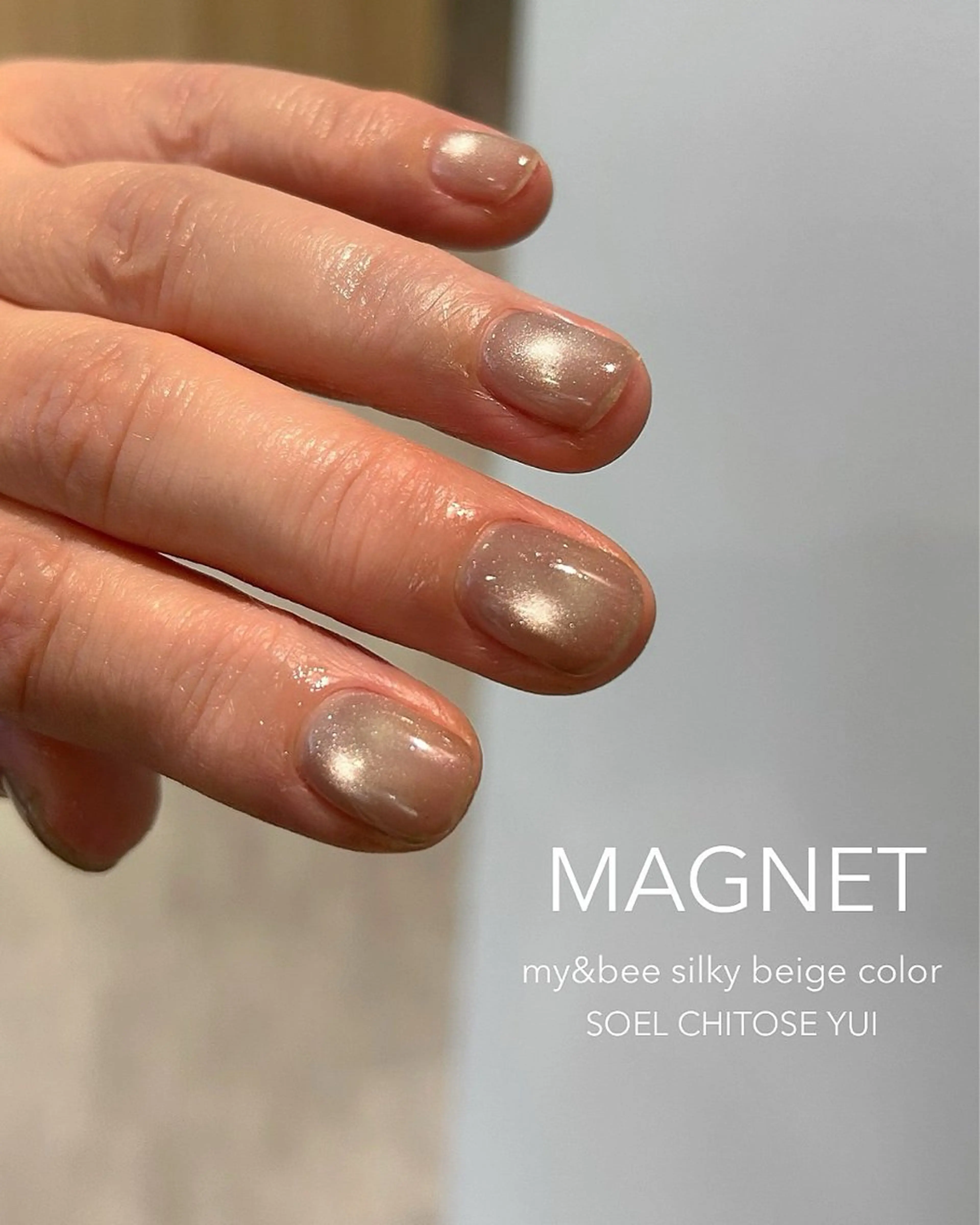ネイル マグネットネイル ワンカラーネイル ハンドネイル CHITOSE 結衣のネイルデザイン