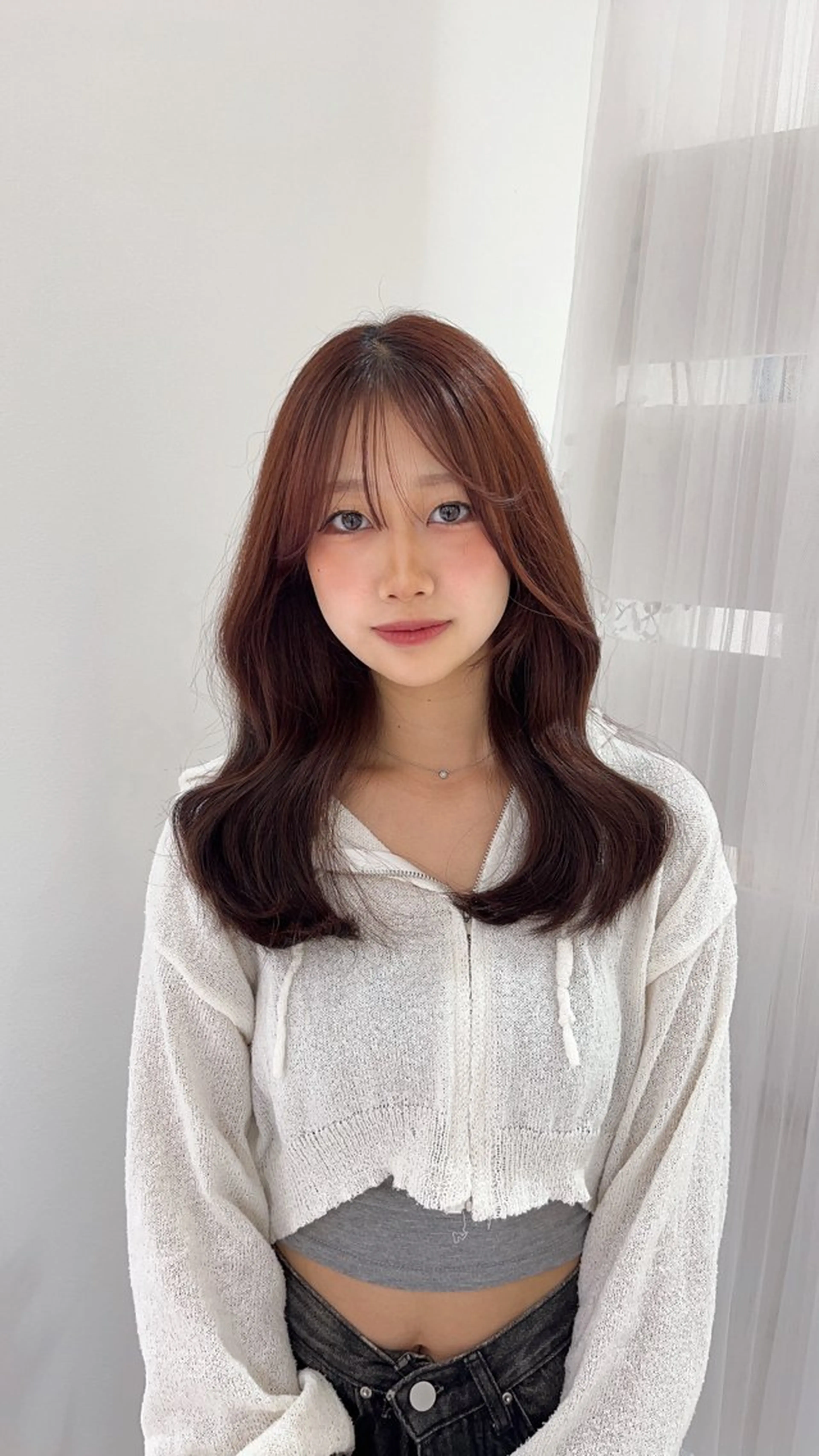 セミロング MIZUKI🫧ྀི 韓国ヘアAFLOATのヘアスタイル