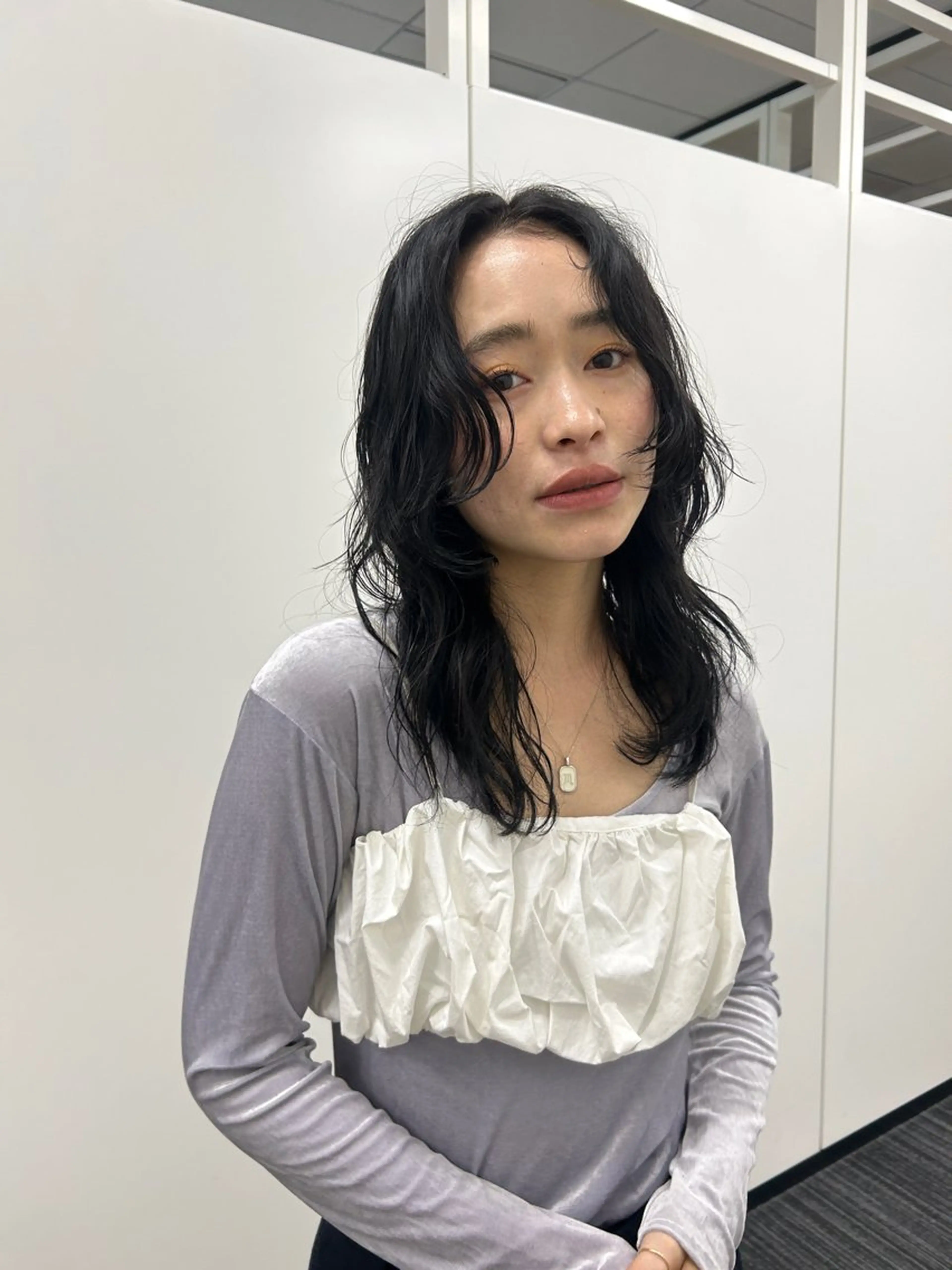 ミディアム ミディアムパーマ カット パーマ 藤井 紀香のヘアスタイル