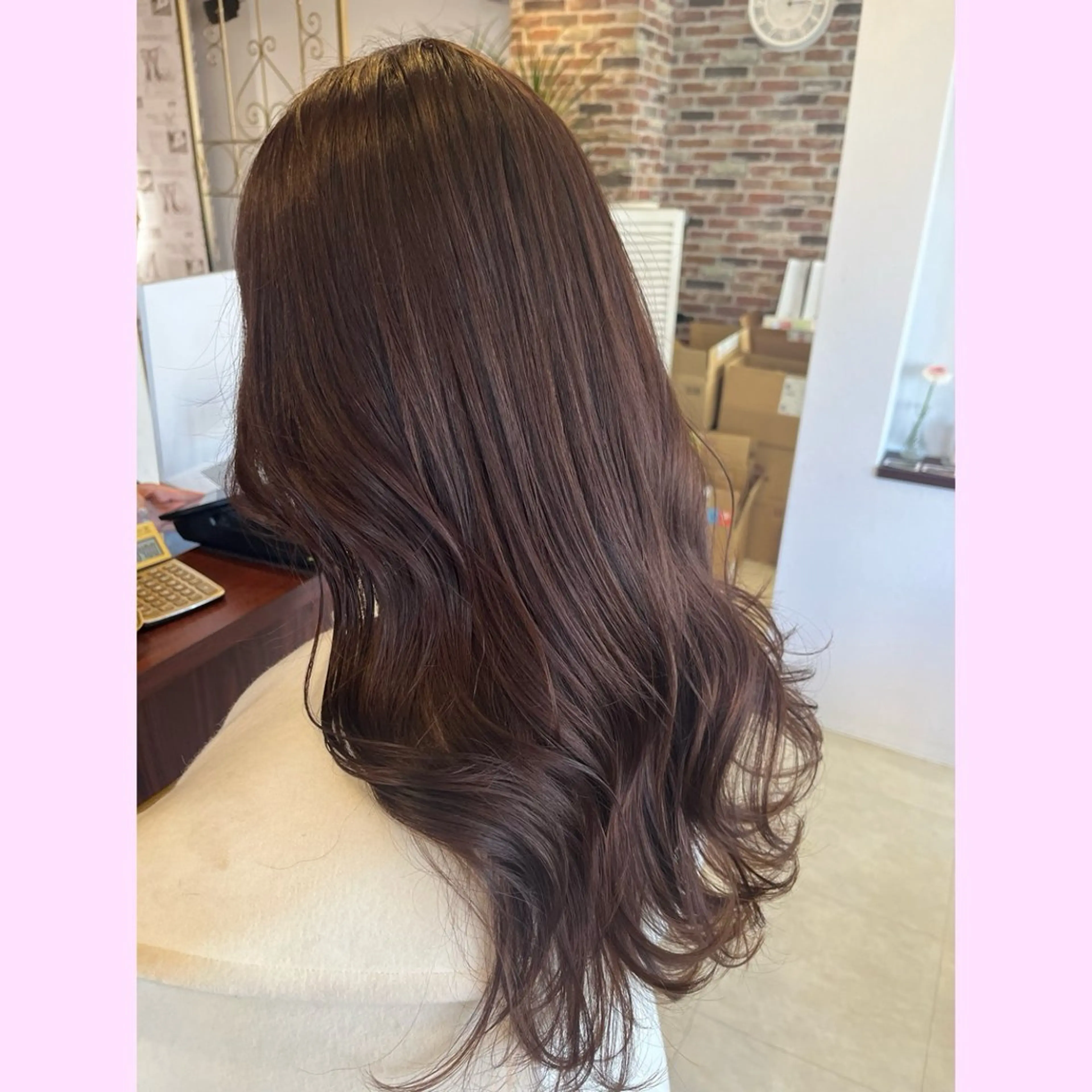 ミディアム カラー ブリーチ ブラウンカラー ココアブラウン デザインカラー ハイトーンカラー 岐阜グレージュカラー 韓国ヘアLinaのヘアスタイル