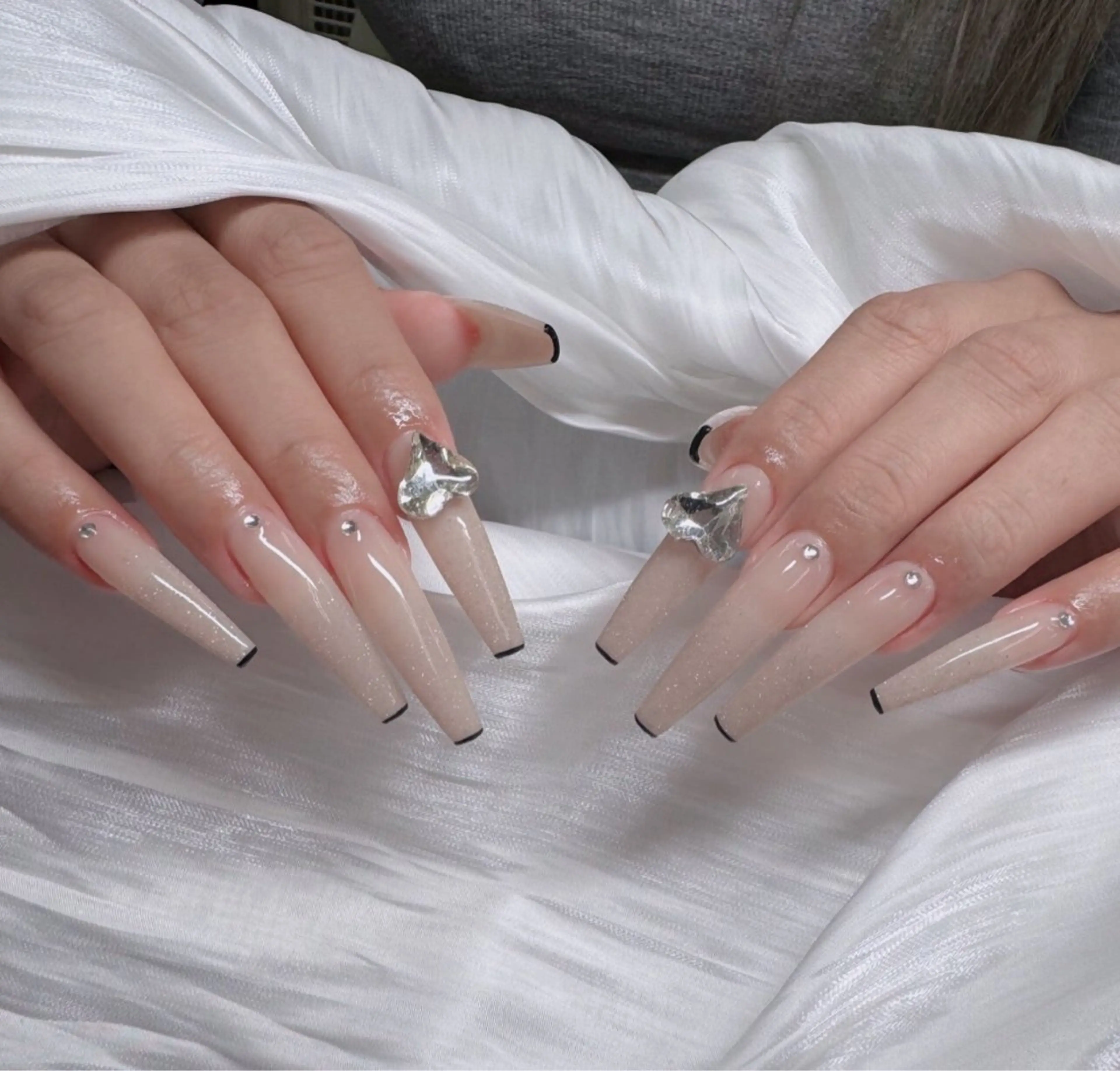 ネイル フレンチネイル ジェルネイル ハロウィン キラキラネイル 韓国ネイル H.baby Nail Salonのネイルデザイン