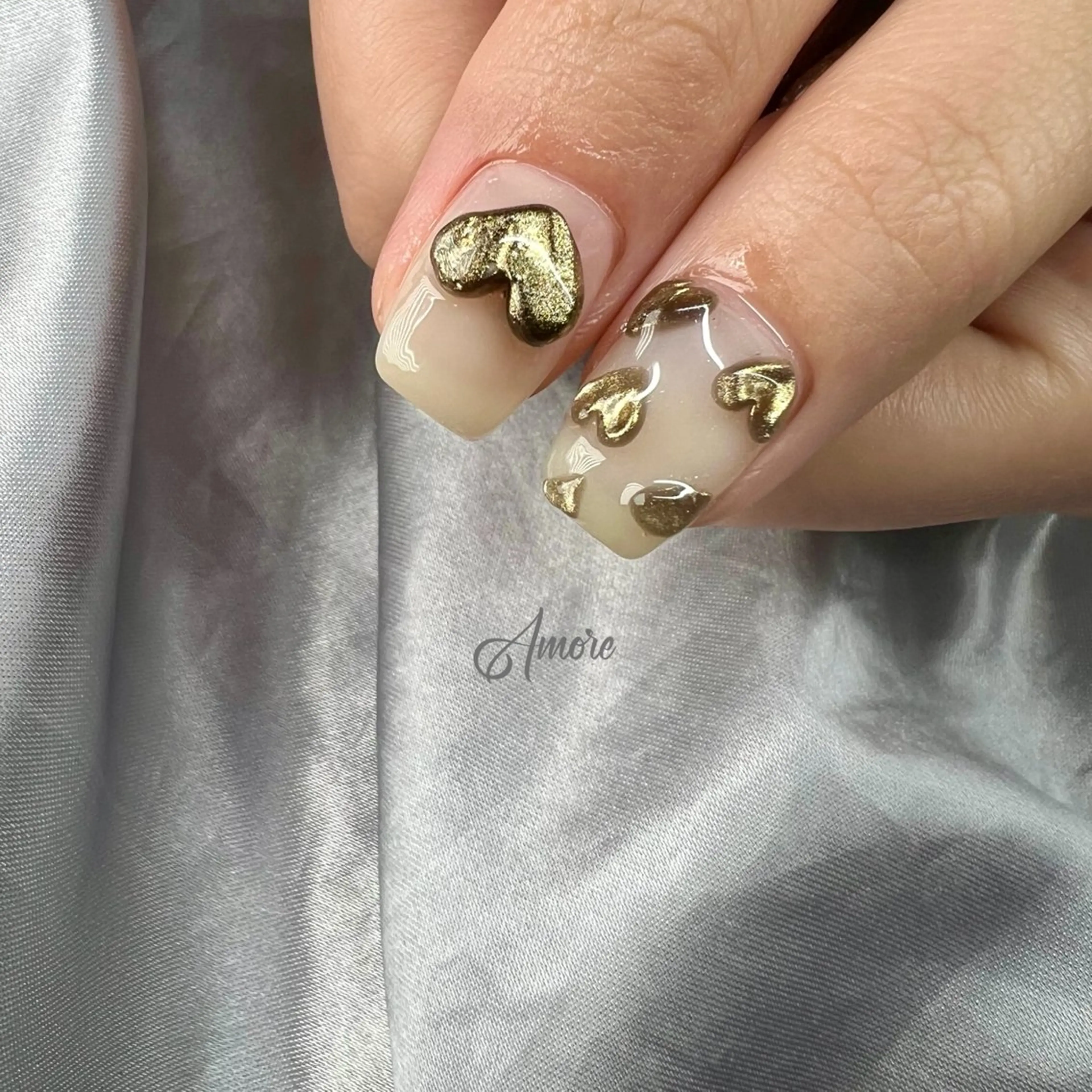 ネイル ジェルネイル キラキラネイル 韓国ネイル パラジェル 冬ネイル You kyehwaのネイルデザイン