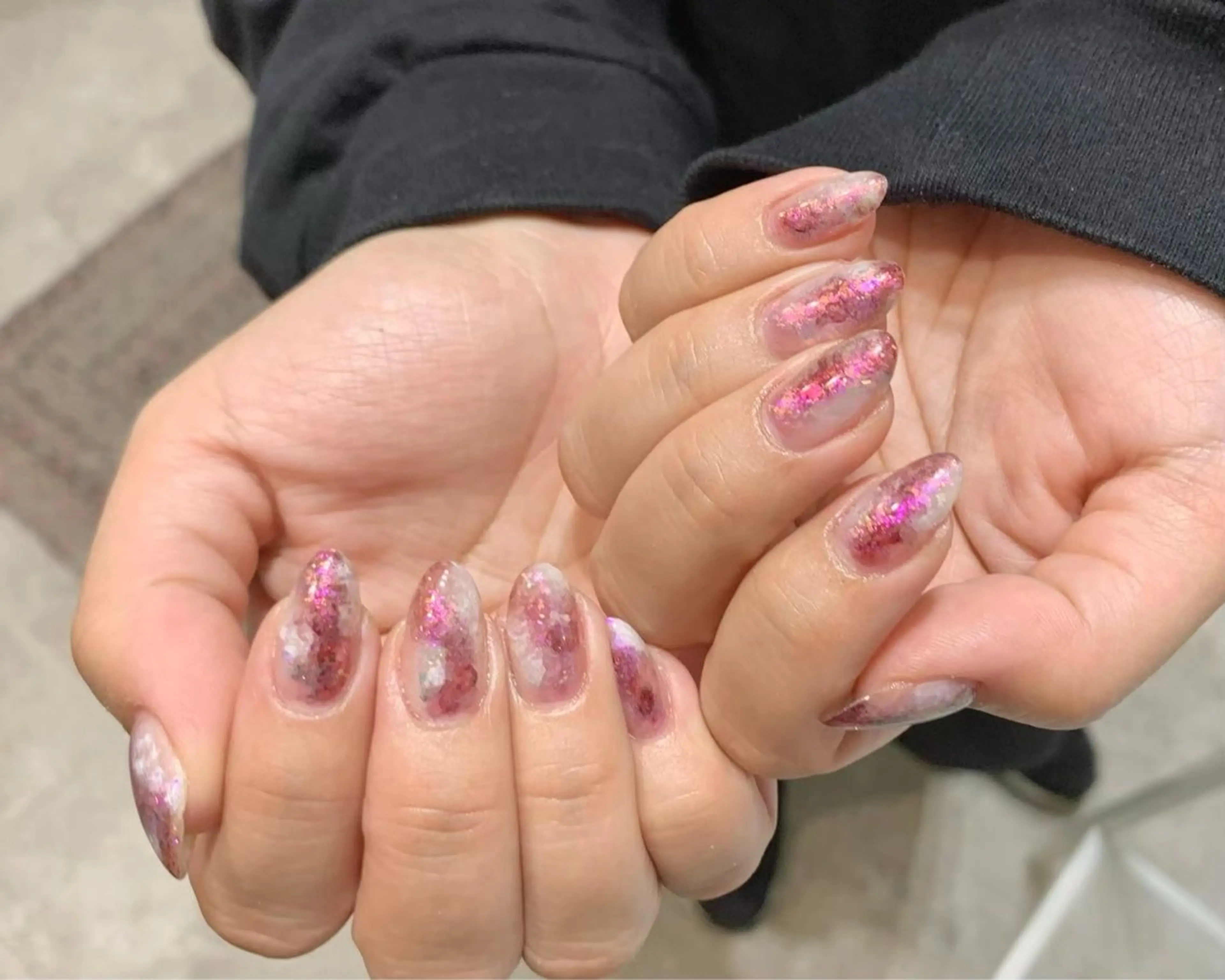 ネイル ハンドネイル 0203ムニムサン 💙Harukaのネイルデザイン