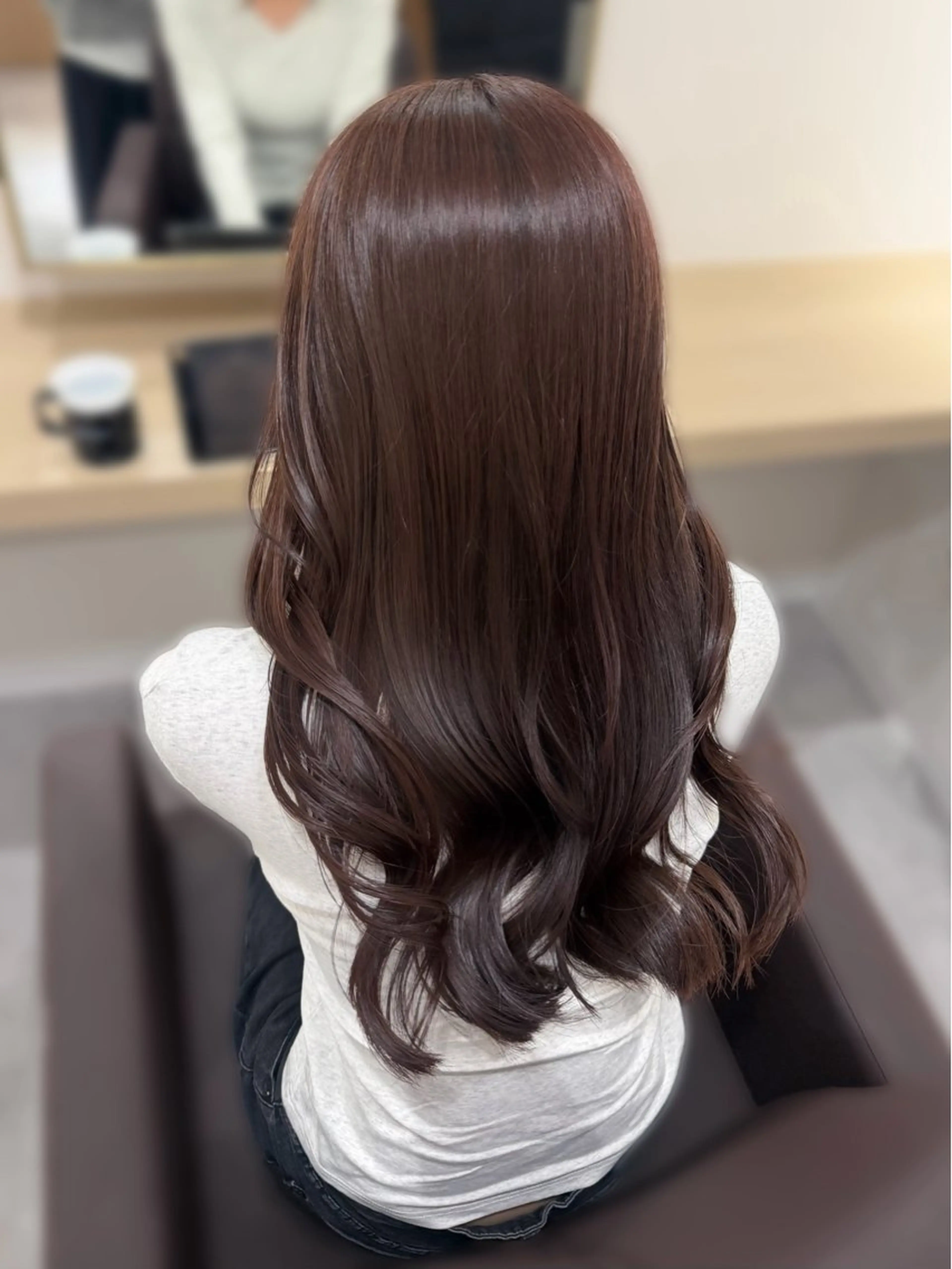 ロング カラー カット ヘアカラー トリートメント attrait 梅田店所属・梅田/似合わせボブ /顔周り/RINKAのヘアスタイル