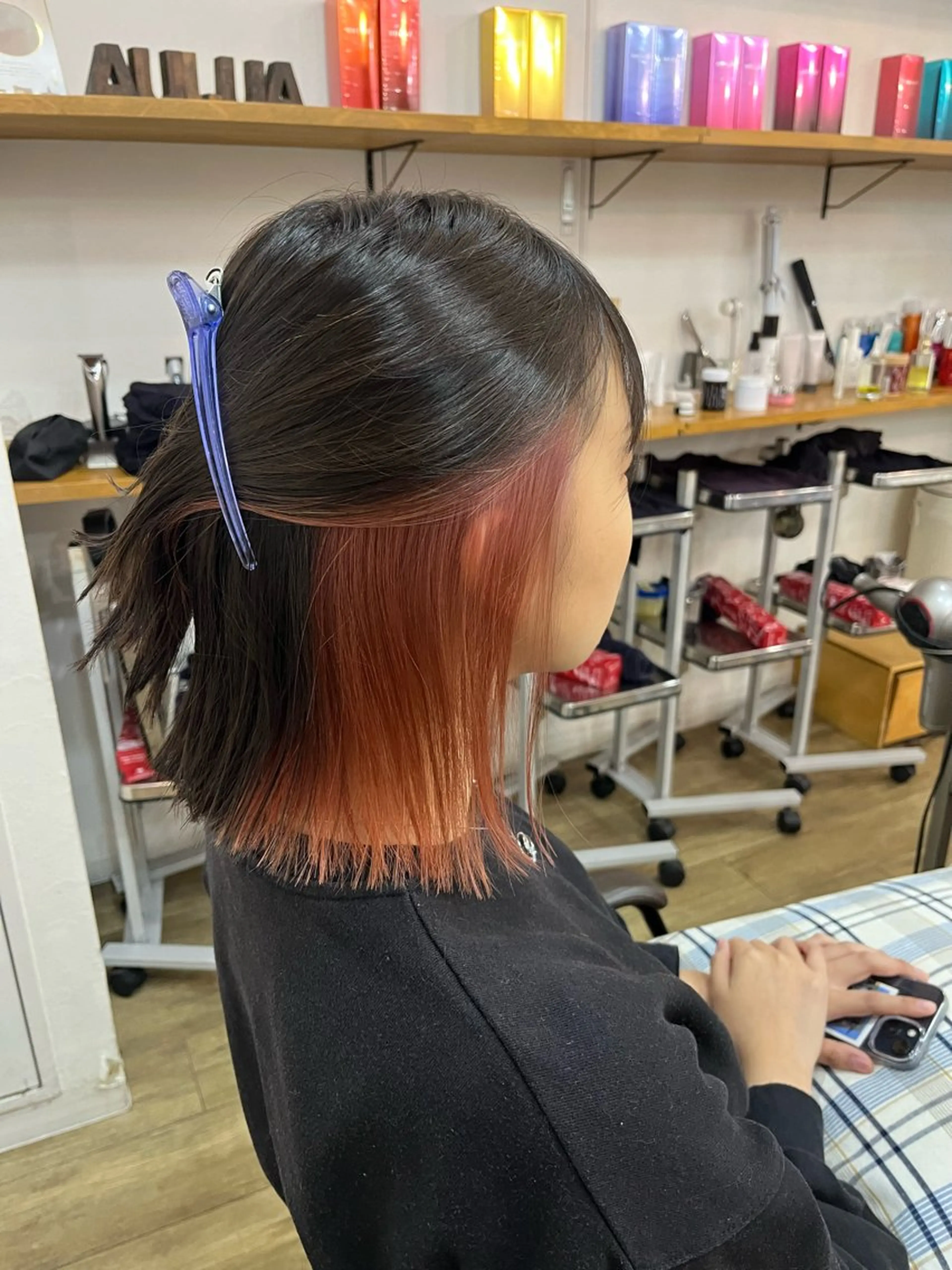 ミディアム カラー ピンクカラー カット ヘアカラー トリートメント 似合わせ/ブリーチ/ 髪質改善/ミクෆ‪のヘアスタイル