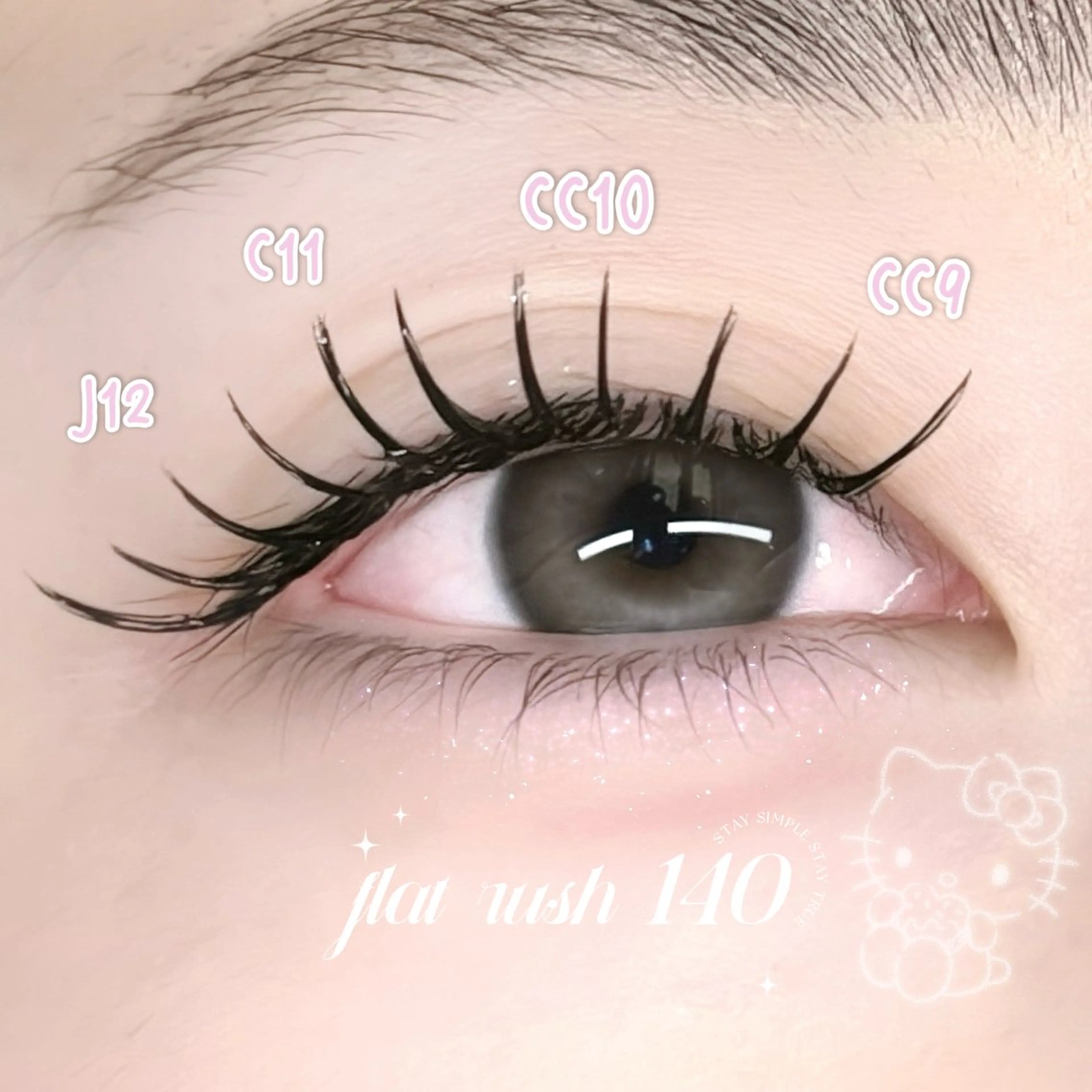 マツエク・マツパ 束感まつ毛 フラットラッシュ ナチュラル FaB 千葉店所属・🩶LEDエクステ& 上下パーマRAN🪽のマツエク・マツパデザイン