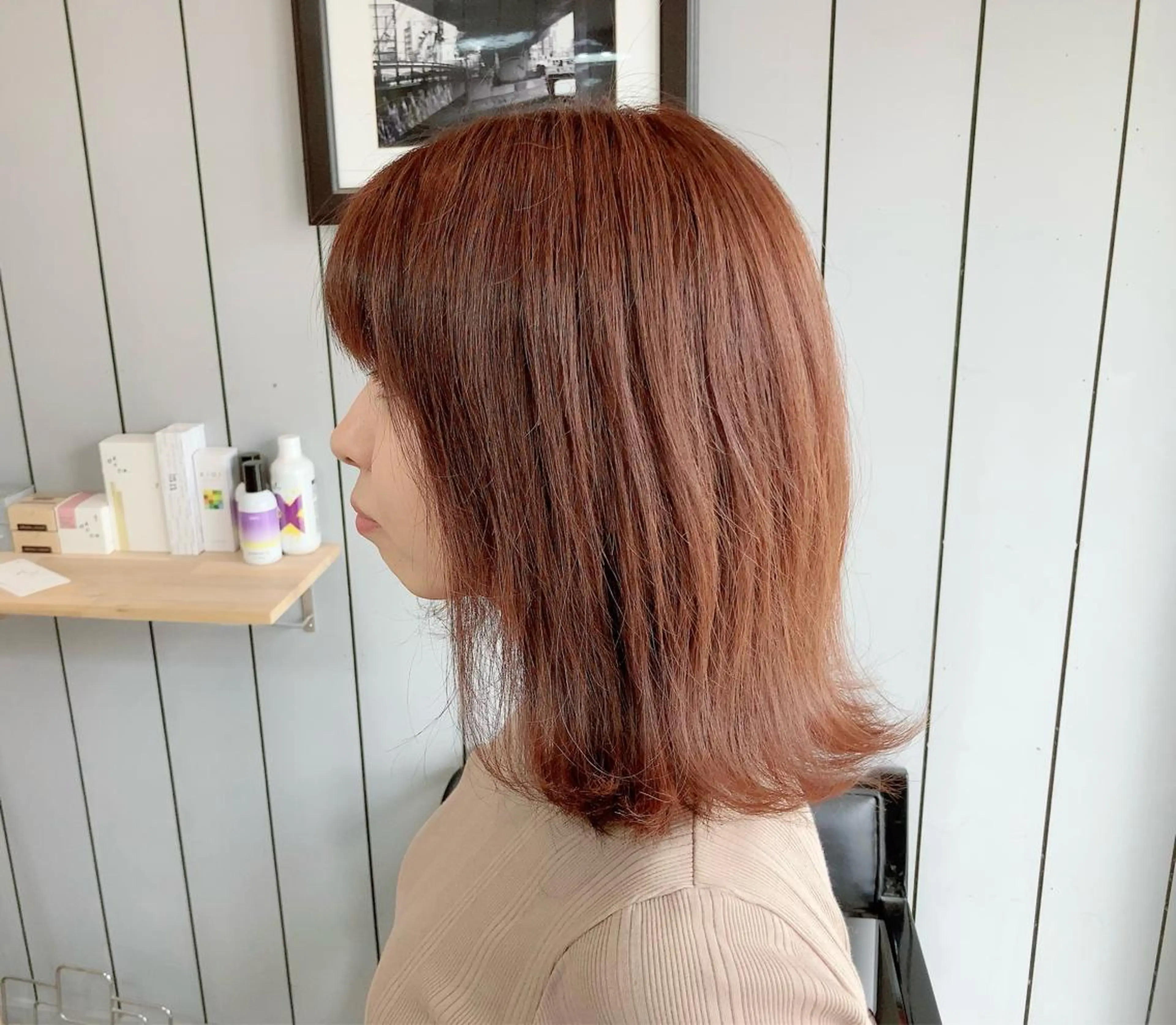 ミディアム カット ヘアカラー トリートメント 大西 カズマのヘアスタイル