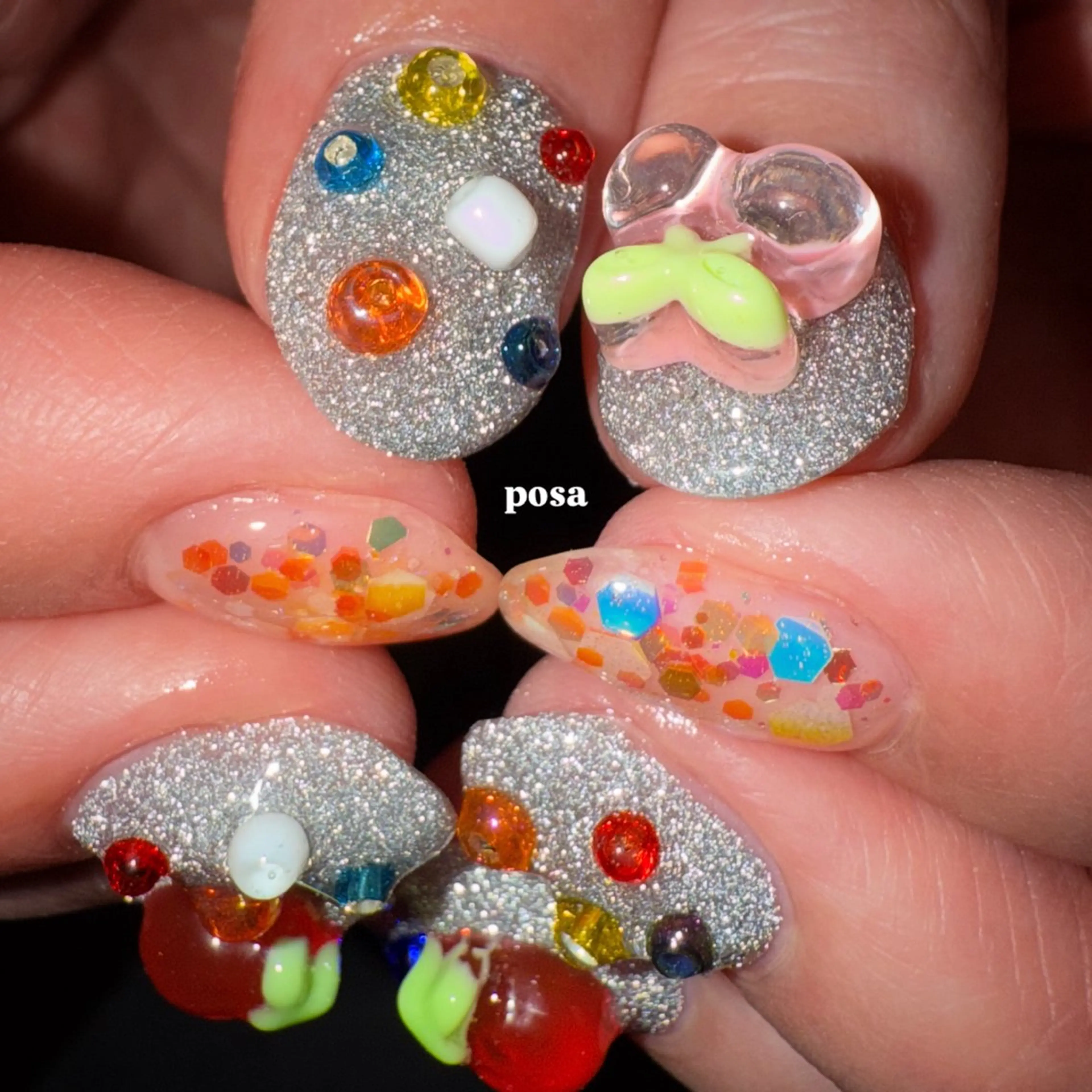 ネイル フラッシュネイル シンプルネイル ハンドネイル posa nail モエミのネイルデザイン