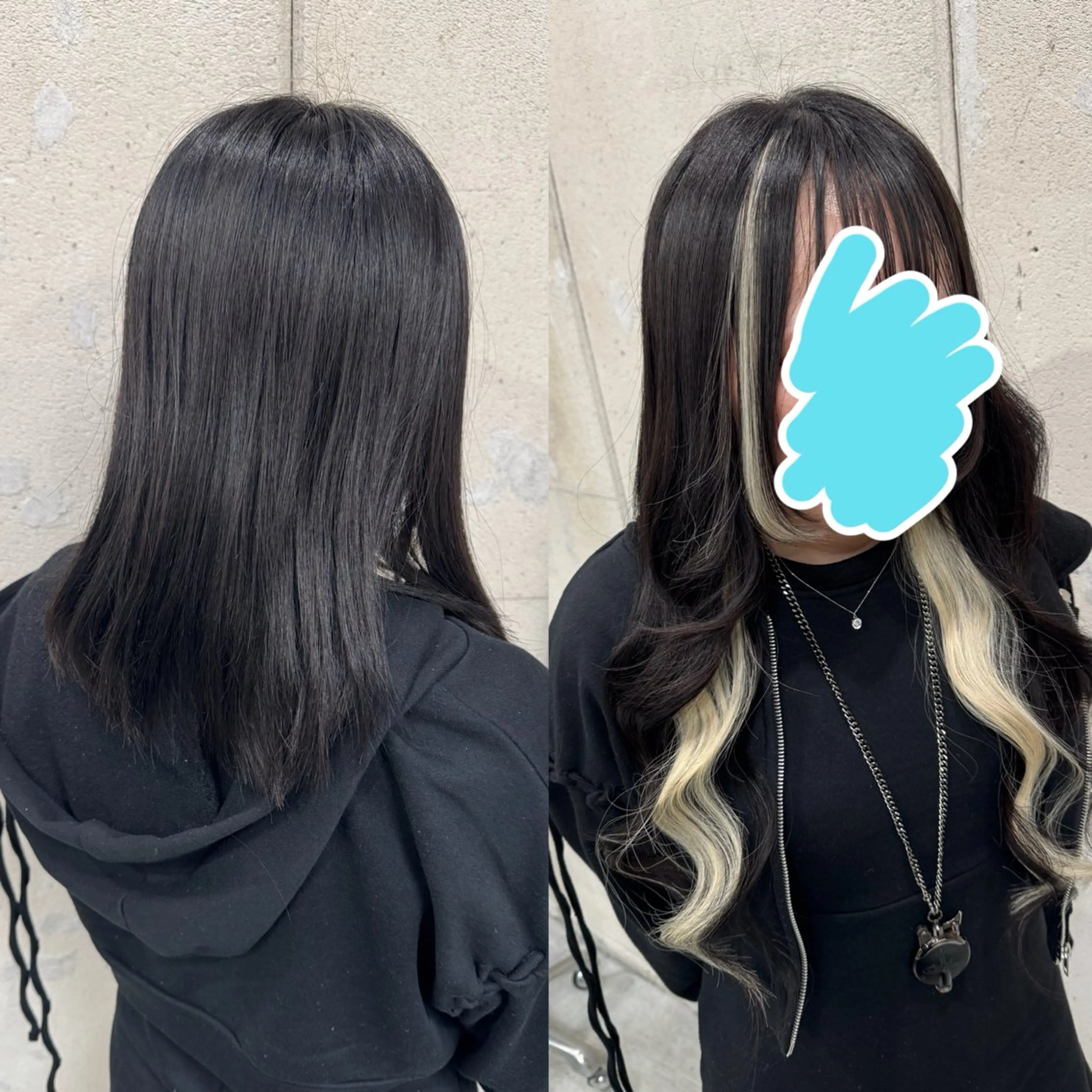 ロング プルエクステ シールエクステ エクステ EDeN Yurinaのヘアスタイル