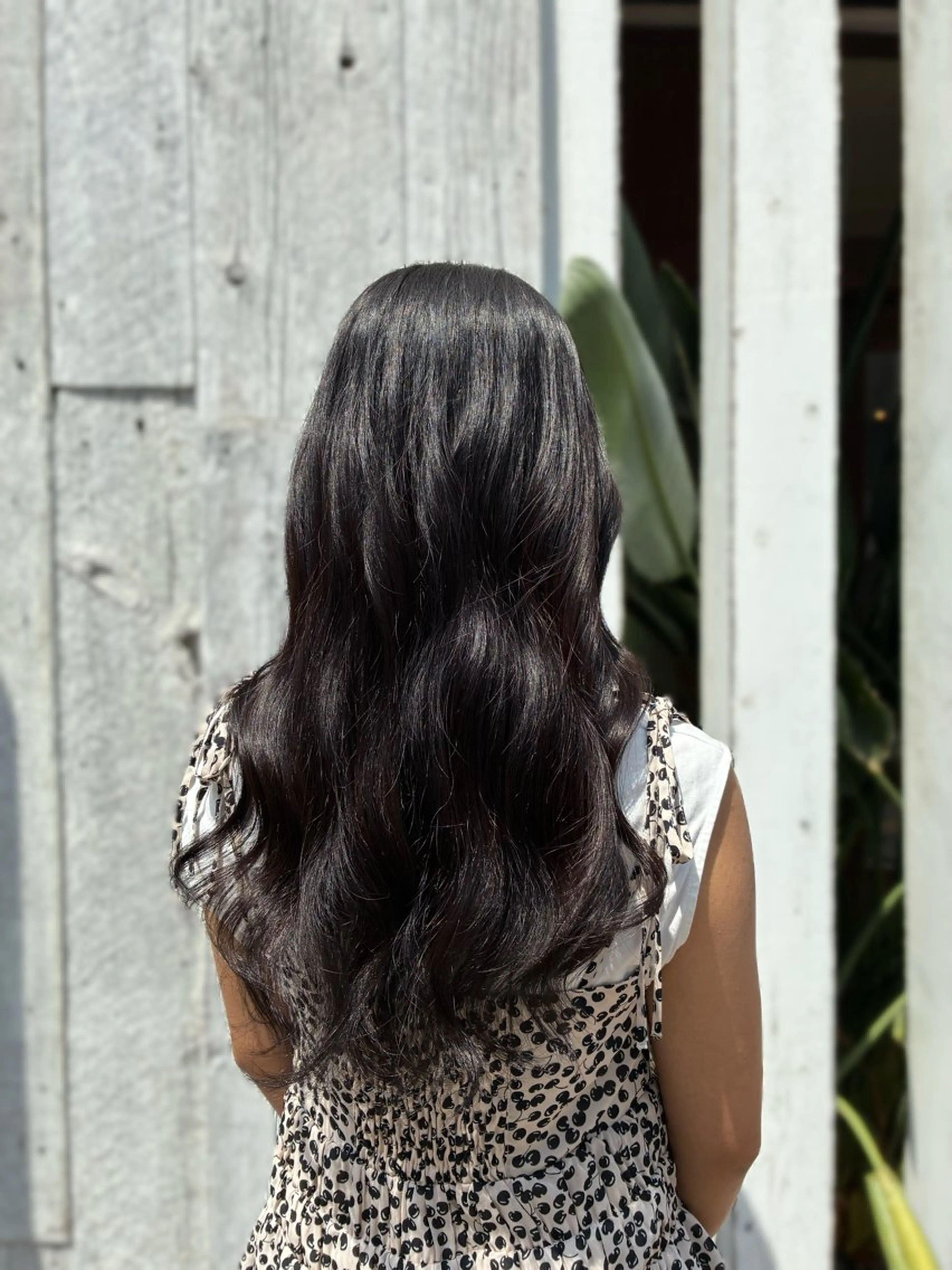 ロング カラー 黒髪 ヘアカラー トリートメント 梅原 姫🍬🐰のヘアスタイル