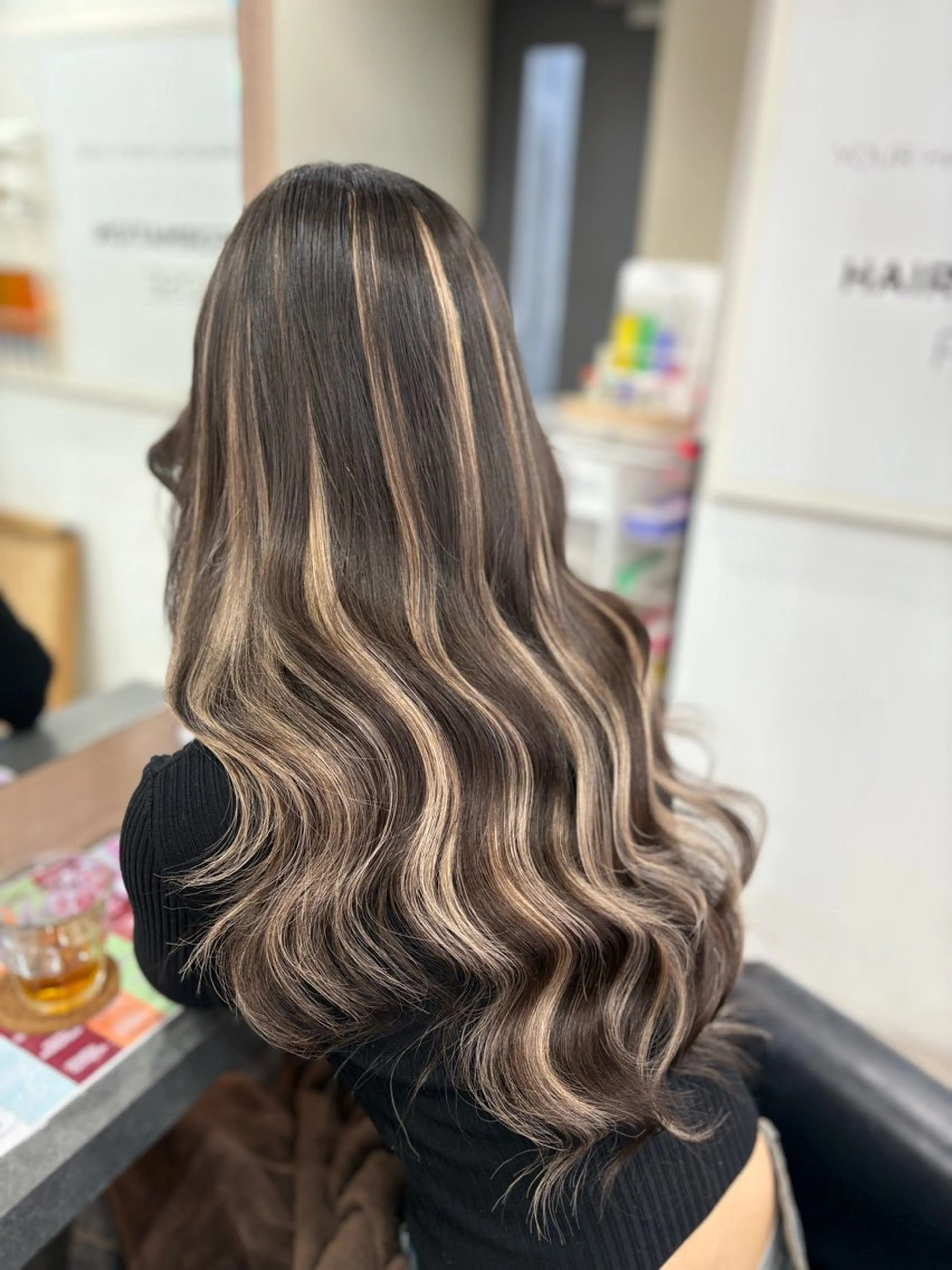 ロング ヘアカラー エクステ 横浜lapis amaneのヘアスタイル