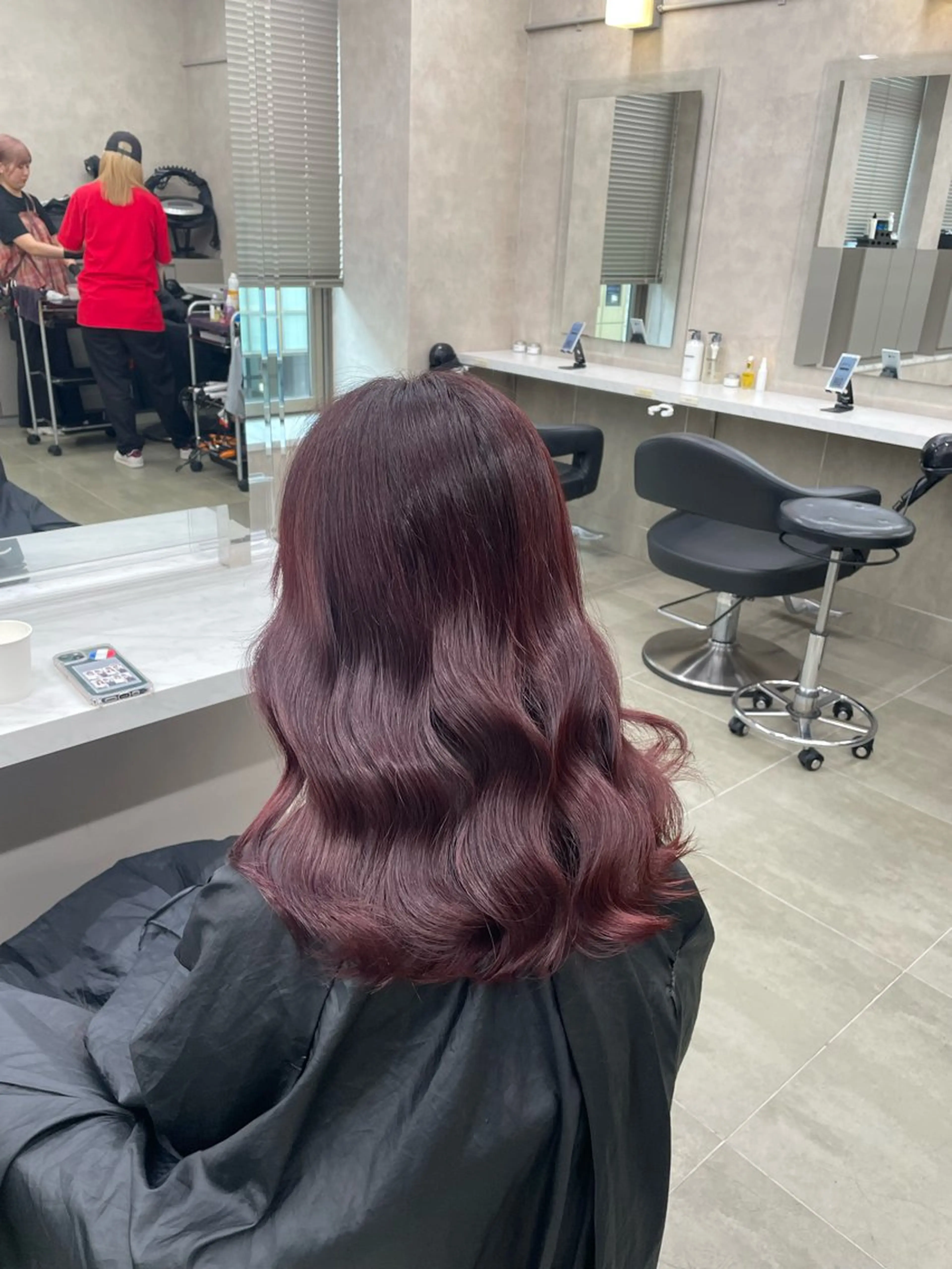 セミロング カラー ヘアアレンジ ヘアカラー トリートメント ヘアセット 💗横浜美容室 💗HARUNAのヘアスタイル