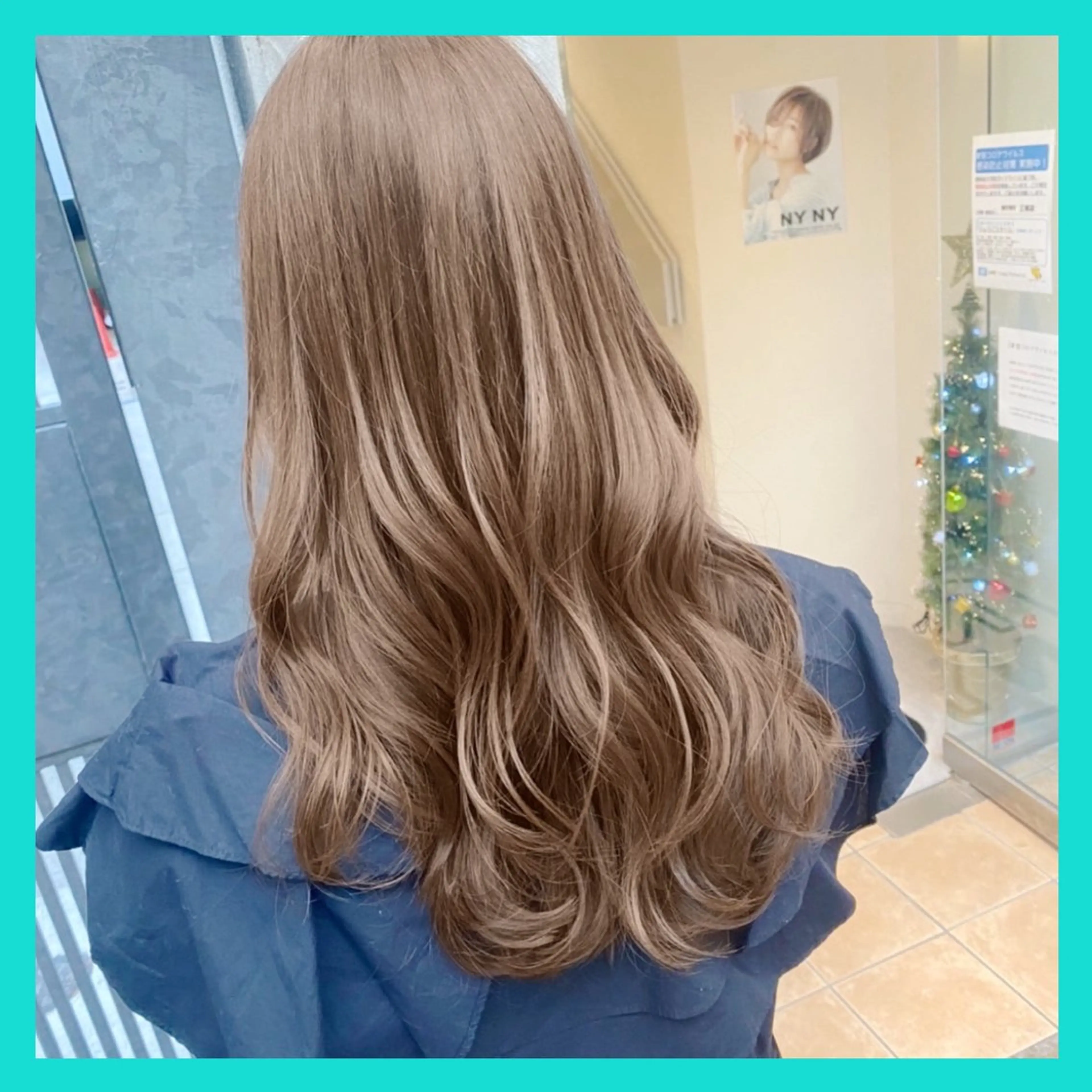 セミロング カラー カット ヘアカラー トリートメント AMI Hair  supply所属・髪質改善カラー 韓国風レイヤーのヘアスタイル