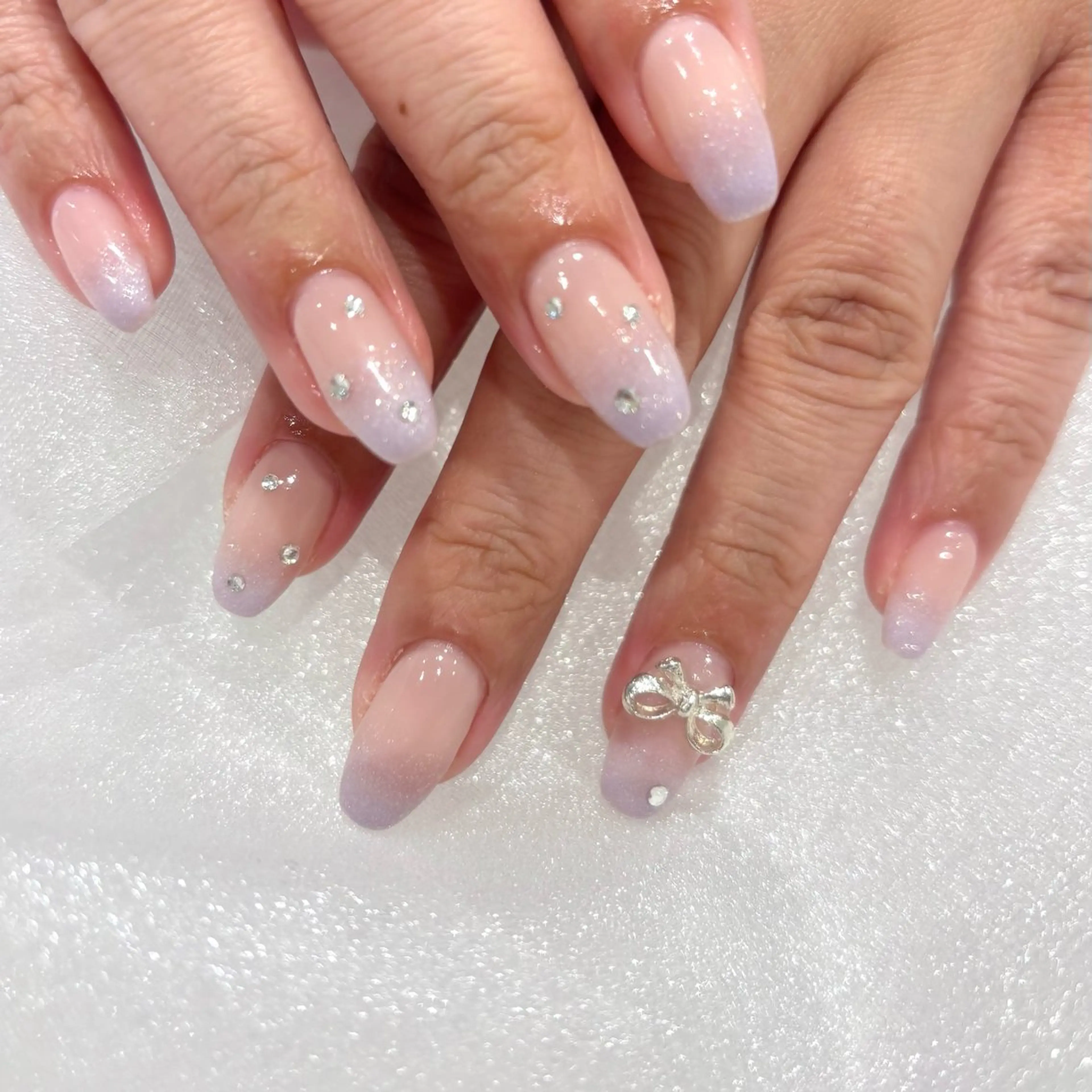 ネイル グラデーション パープル ハンドネイル nailist🍒 ヤマザキのネイルデザイン