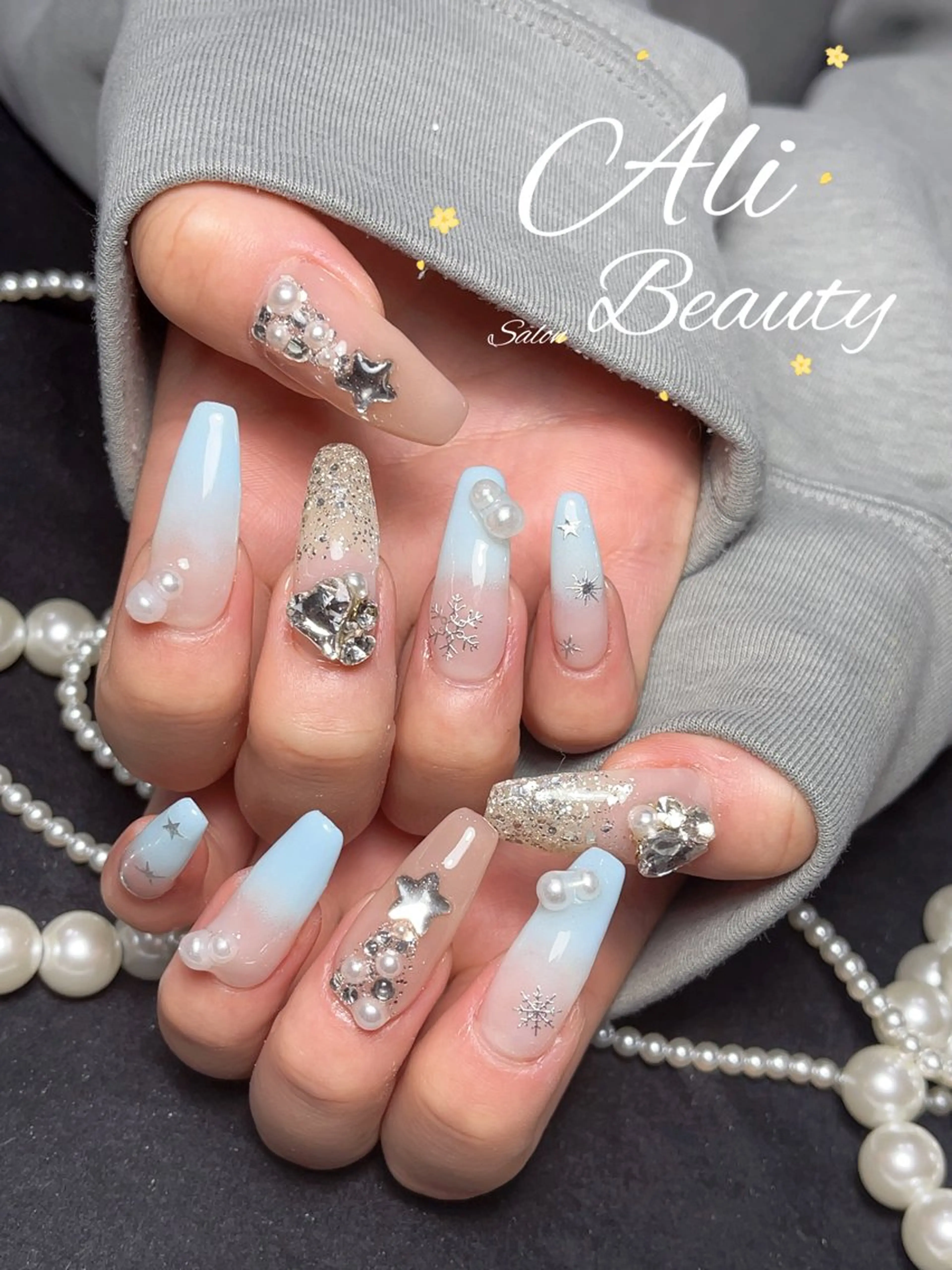 ネイル 冬ネイル クリスマス ハンドネイル Ali 新小岩 ネイル専門のネイルデザイン