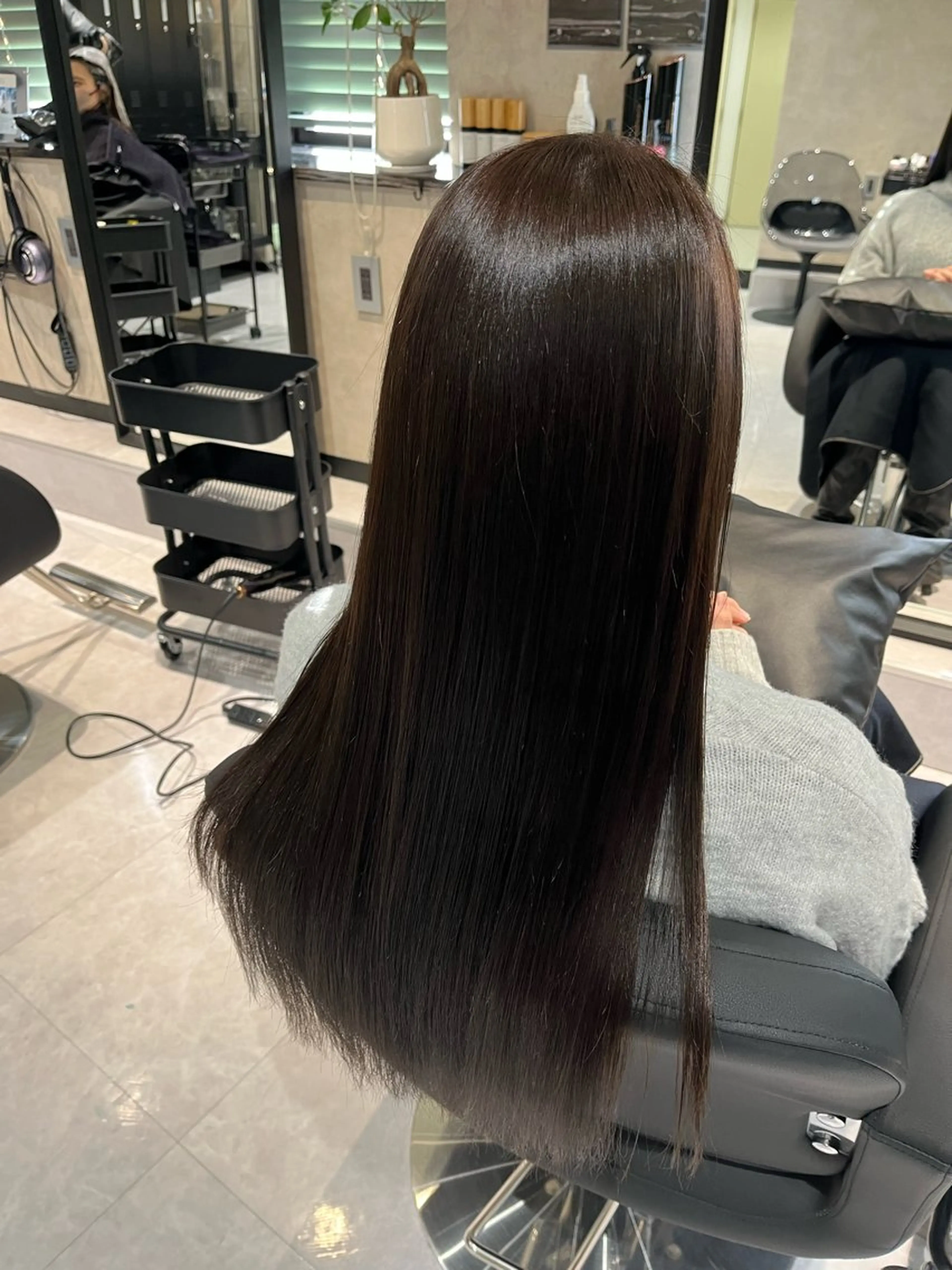 ロング カラー 透明感カラー 髪質改善 縮毛矯正 ヘアカラー 《.Xian》ナツミ /艶髪/暖色/ボブのヘアスタイル