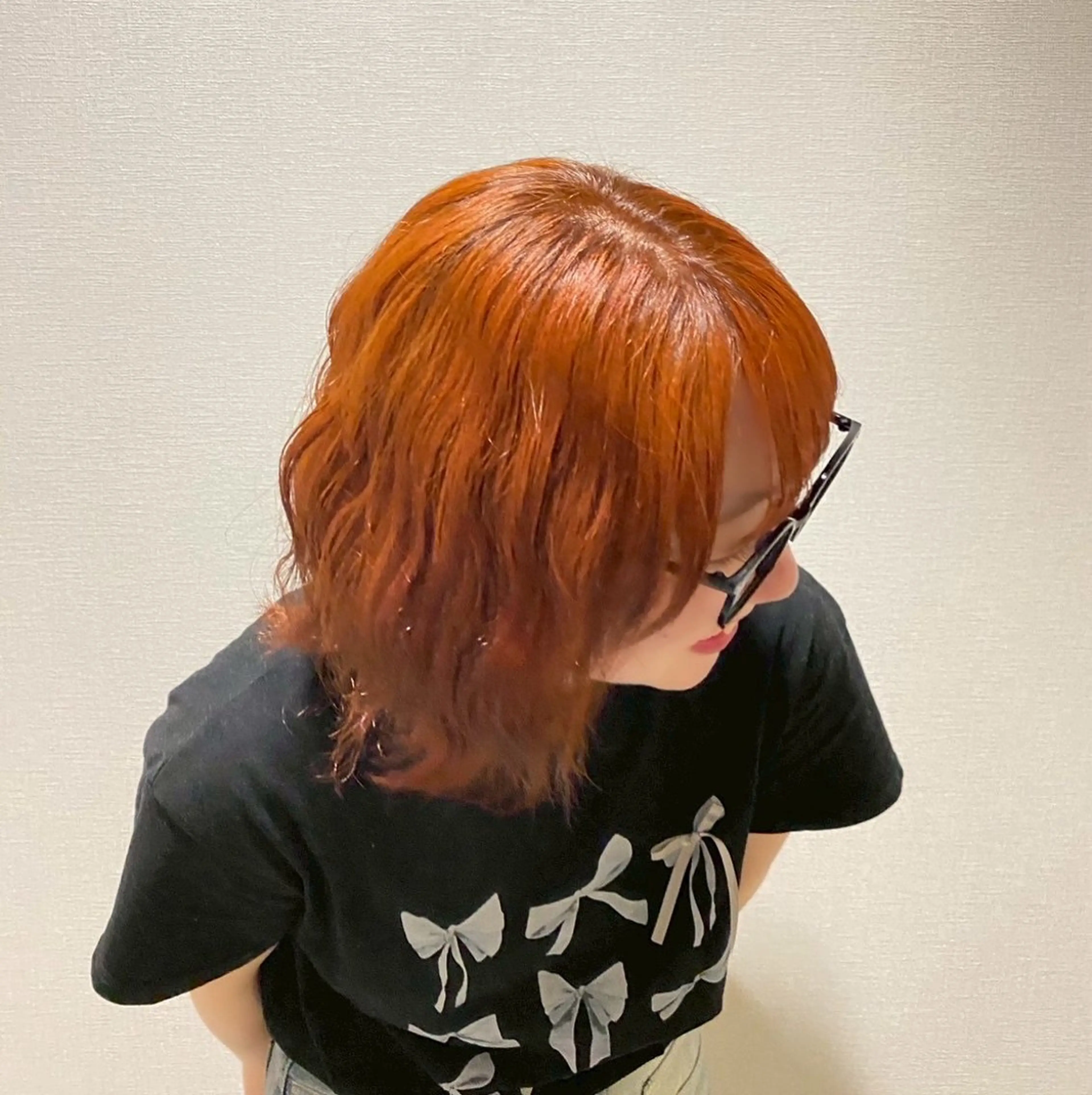 ミディアム カラー ヘアカラー 朝野 美華/暖色カラーのヘアスタイル