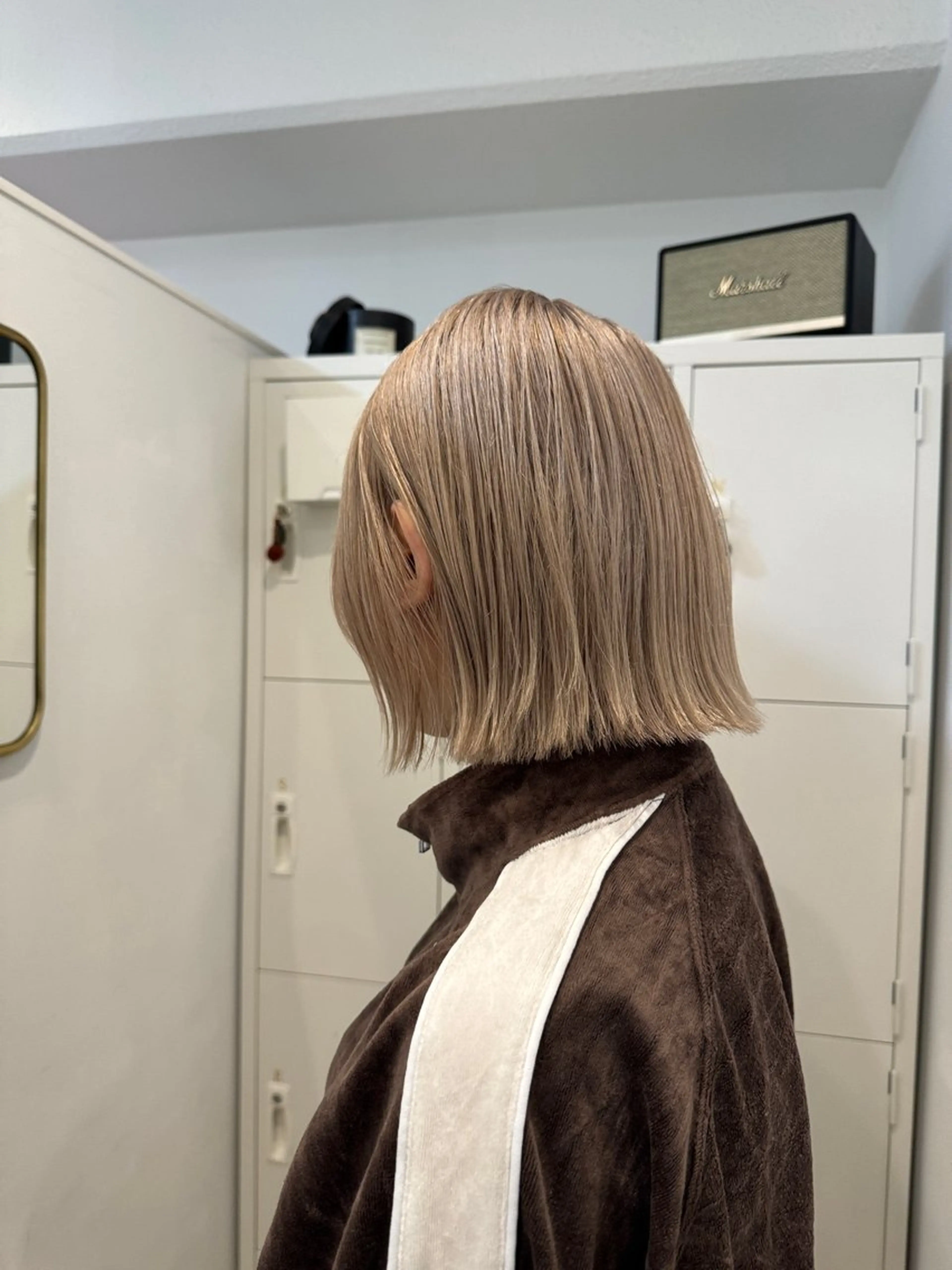 ミディアム カラー レイヤーカット ボブパーマNo.1のヘアスタイル