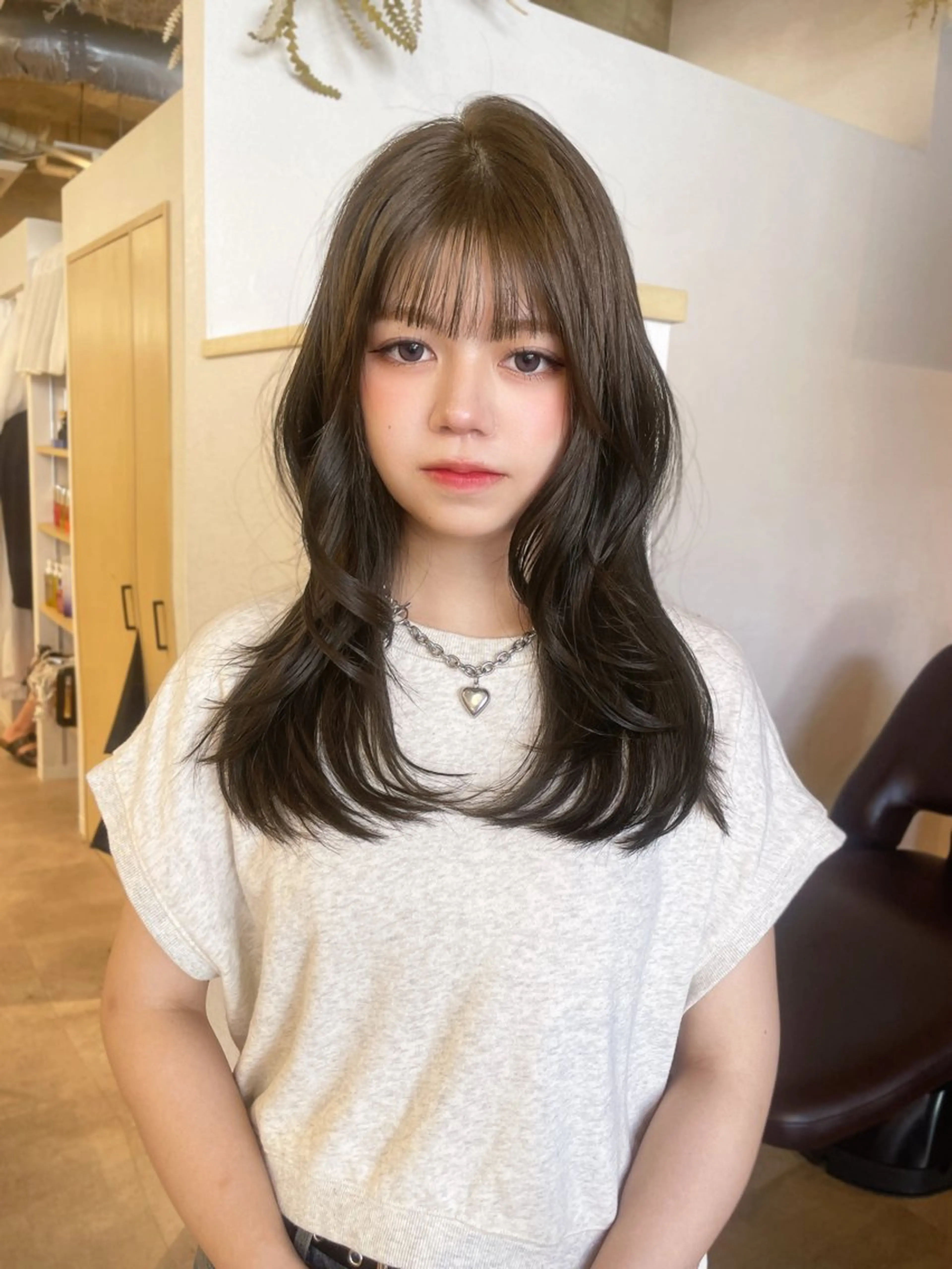 ロング カラー ヘアアレンジ ハイレイヤー レイヤーカット INCE HAIR京都四条大宮所属・似合わせカット/ 顔周りカット/まりなのヘアスタイル