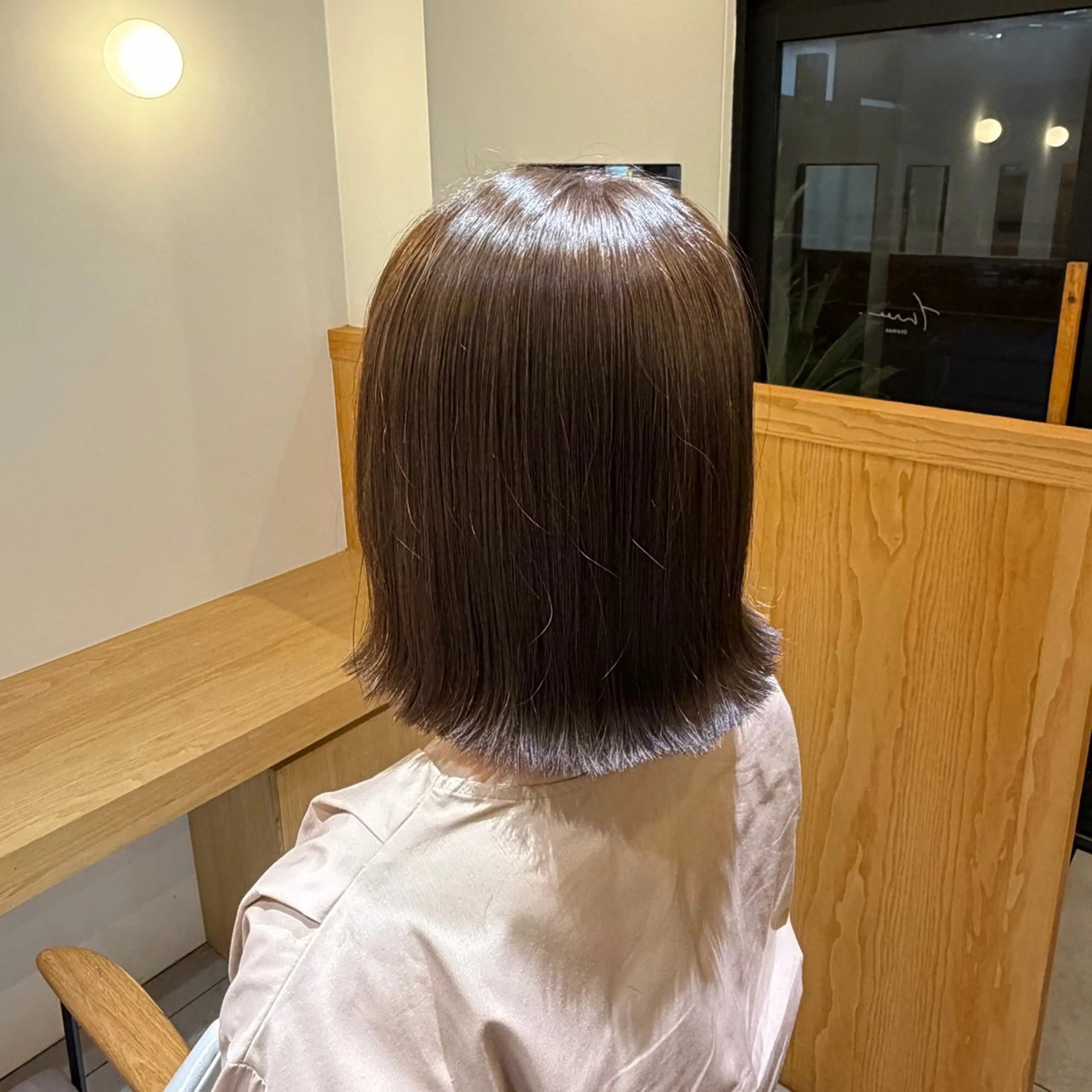 ミディアム カラー ボブ ヘアカラー トリートメント three.北浜所属・村田 未来のヘアスタイル