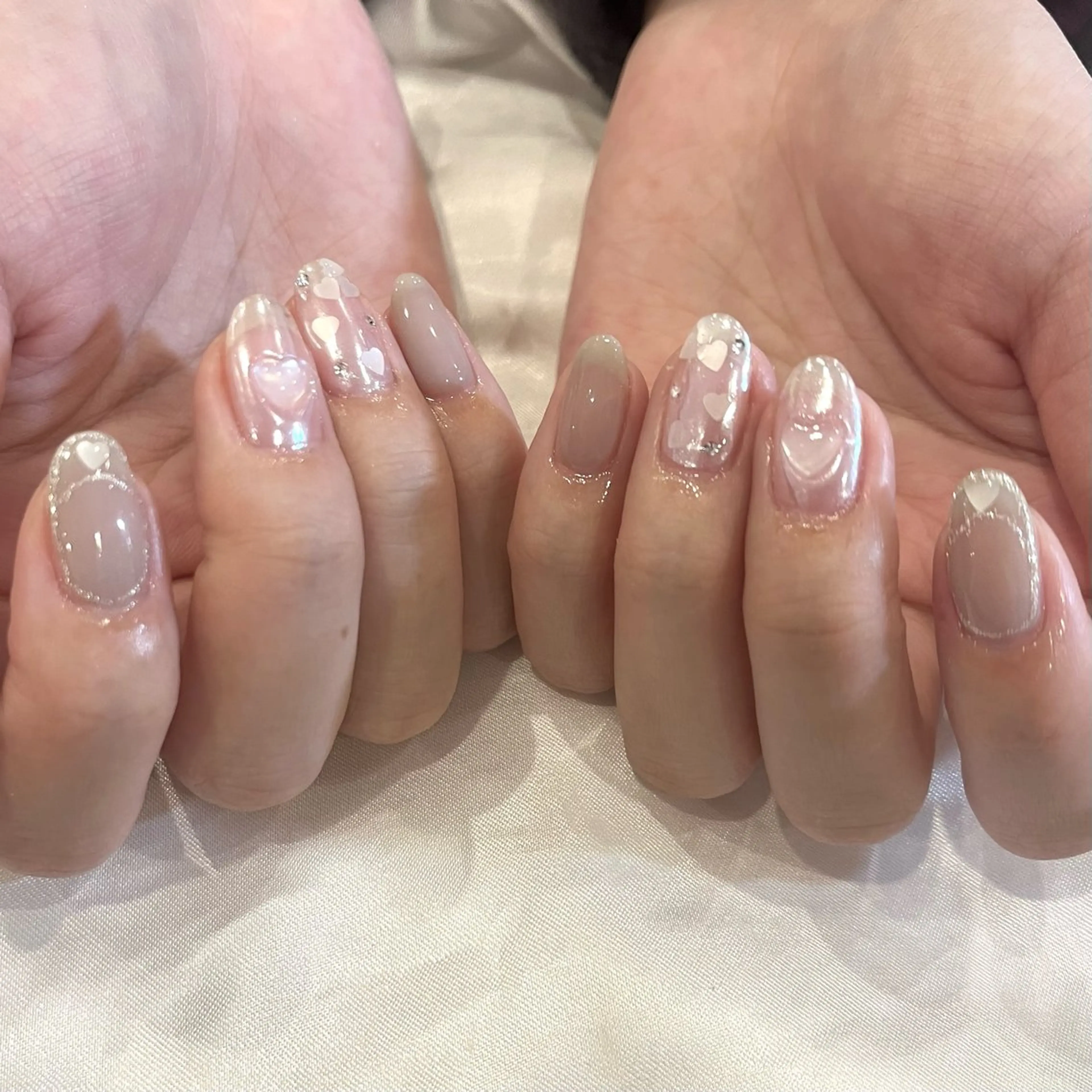 ネイル アートネイル ガーリー キラキラネイル ピンク ハンドネイル ♡Tajima Yumeka♡のネイルデザイン