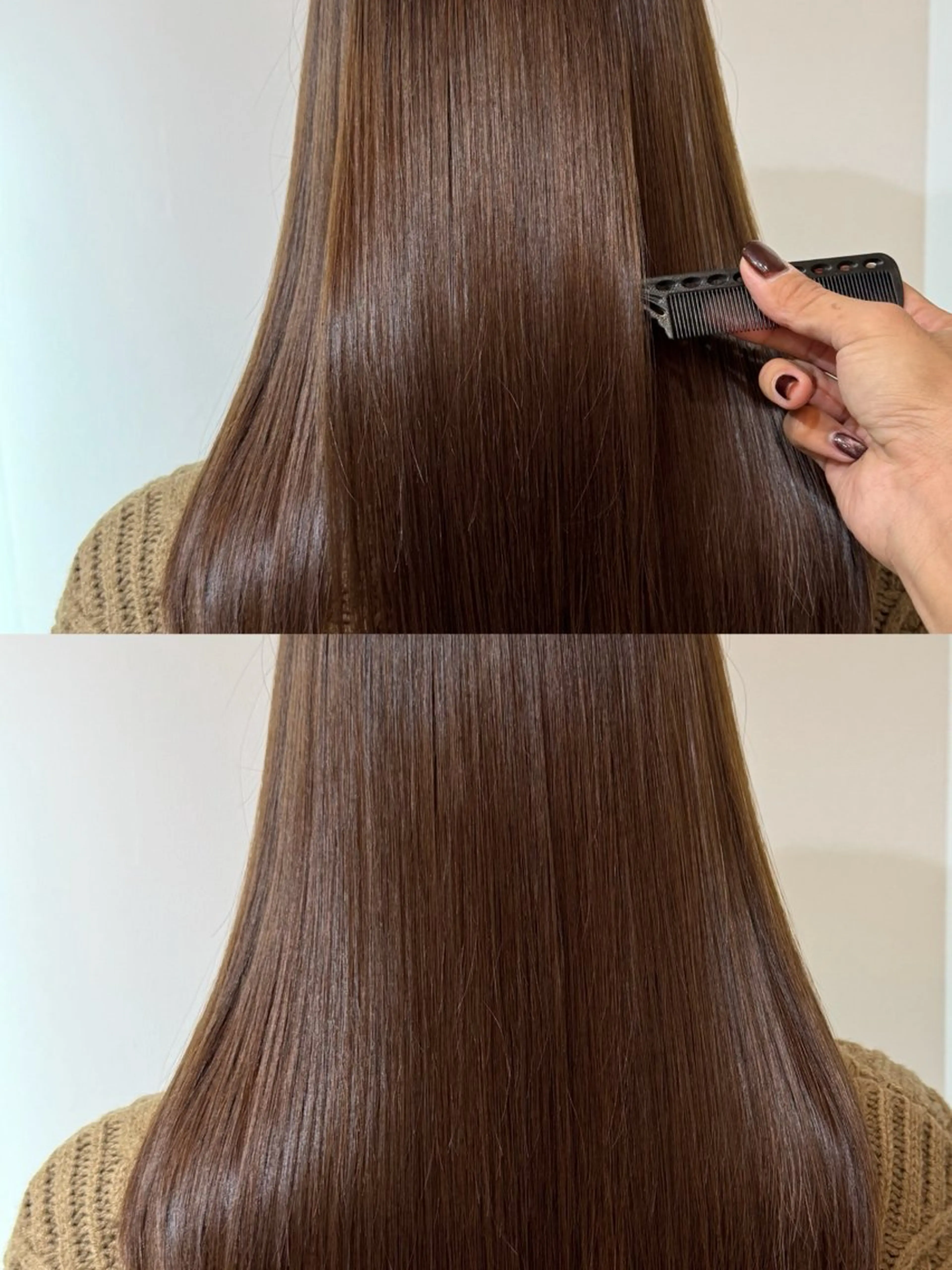 セミロング チョコレートブラウン 髪質改善 トリートメント カット ヘアカラー トリートメント 森 隆秀/韓国ヘアのヘアスタイル