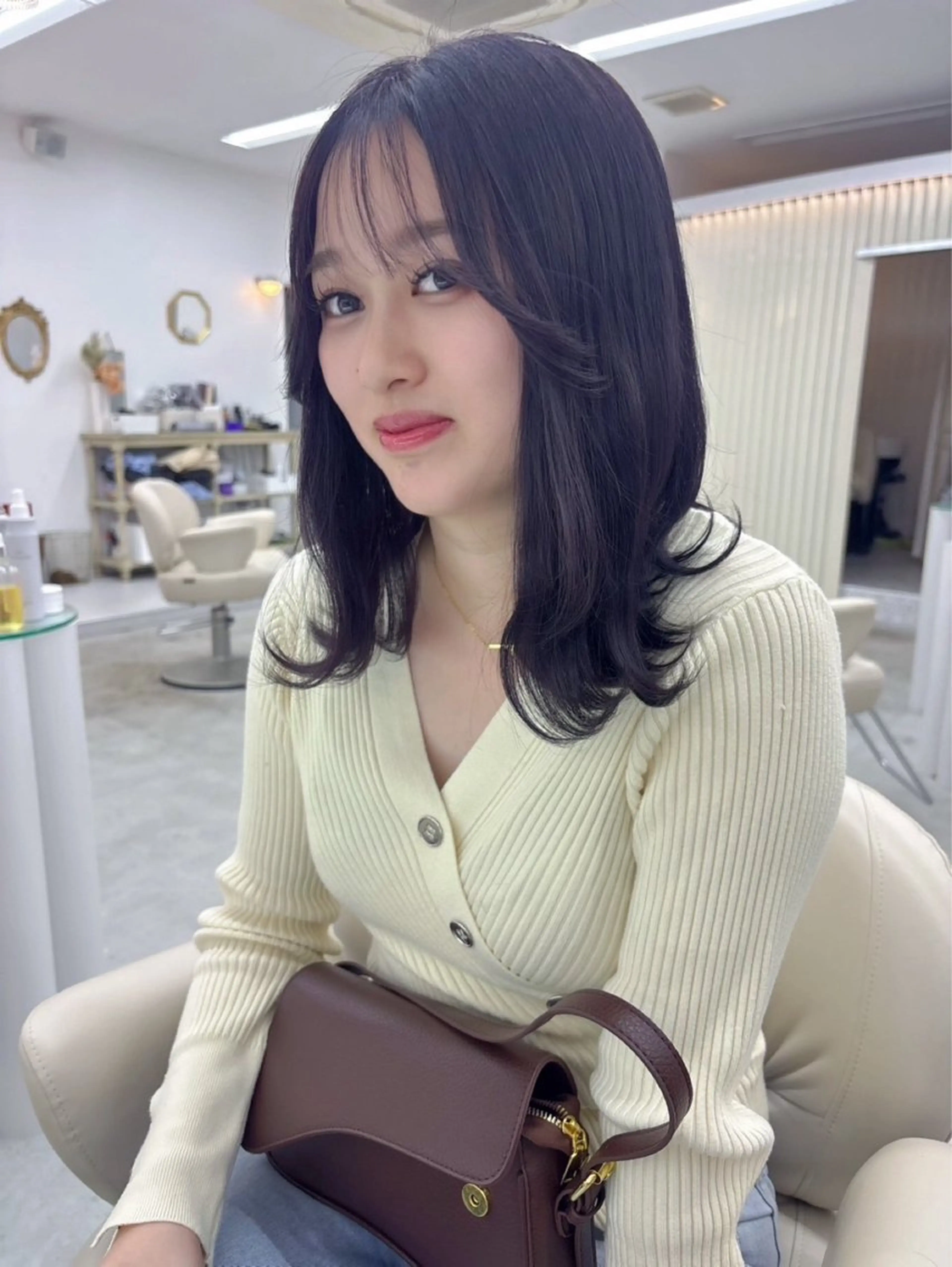 ミディアム ヘアカラー YUIMARL岡山店 HONOKAのヘアスタイル